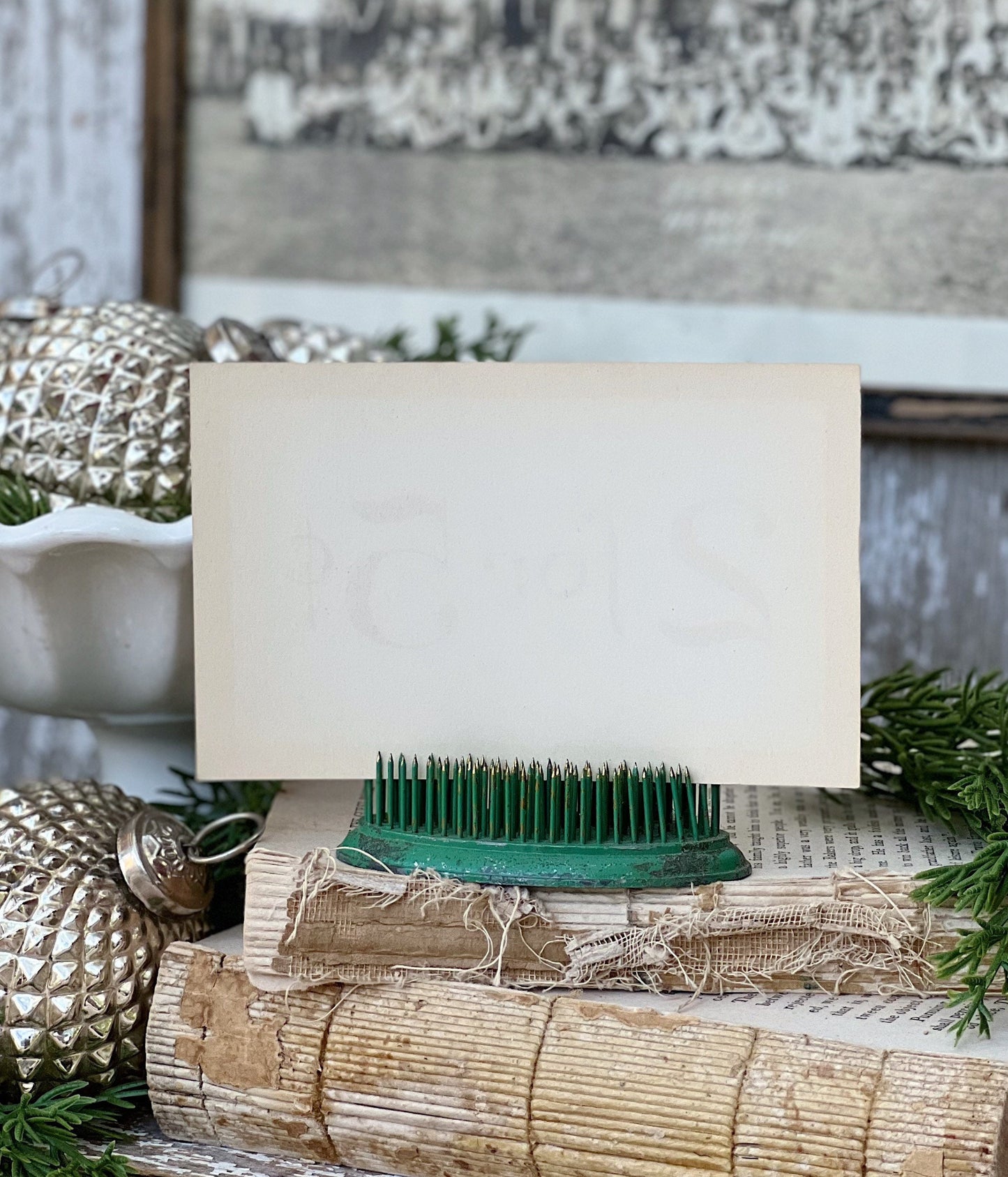 Vintage 2 For 5 Price Sign Tag Number Card CHRISTMAS Red Green Farmhouse Decor Cardboard Christmas Decor Grocery Store Salvage USA 25