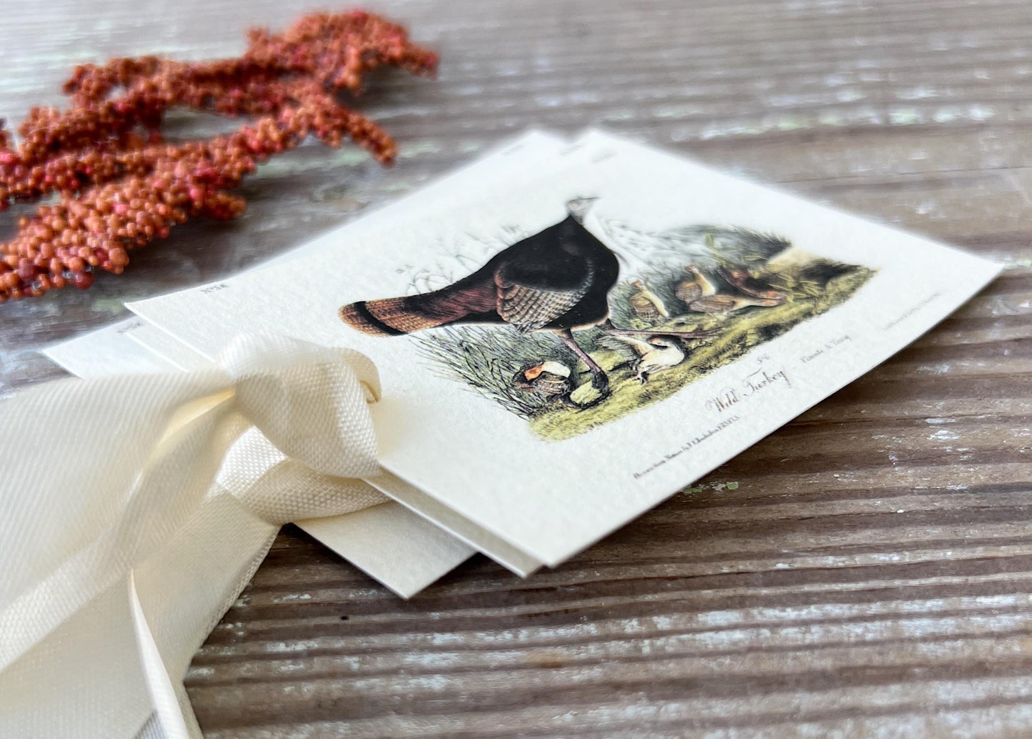 TURKEY Female Gift Tags Vintage Farmhouse Decor Grungy Party Favor Card Tag Halloween FALL Botanical Tablescape