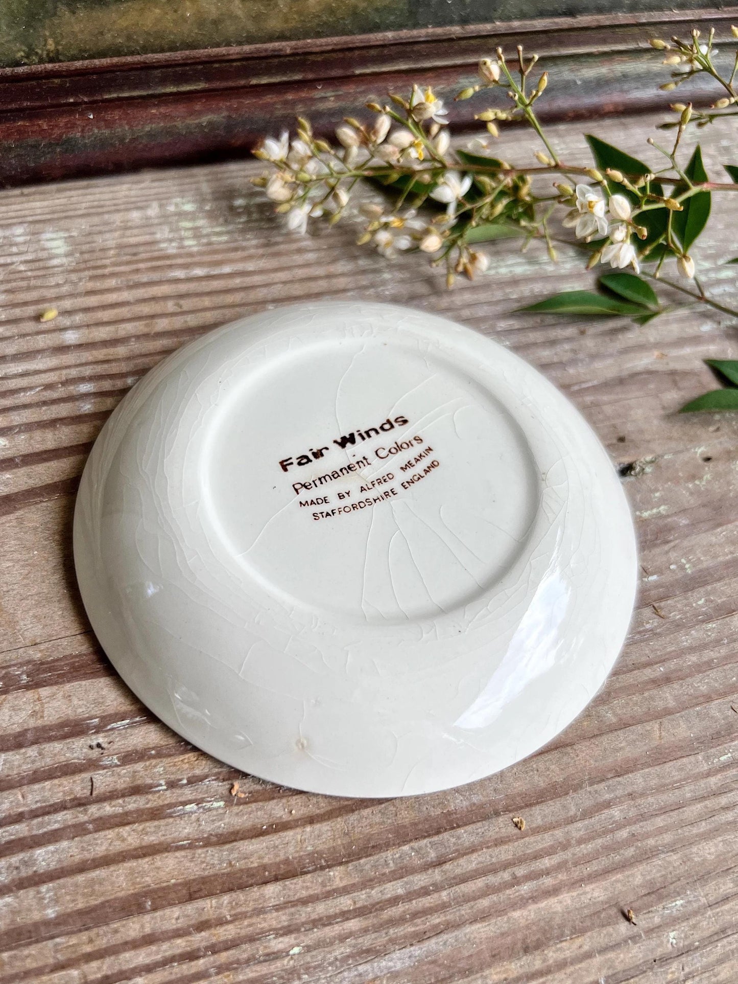 Antique Ironstone EAGLE Dish Plate Brown Transferware Farmhouse Decor