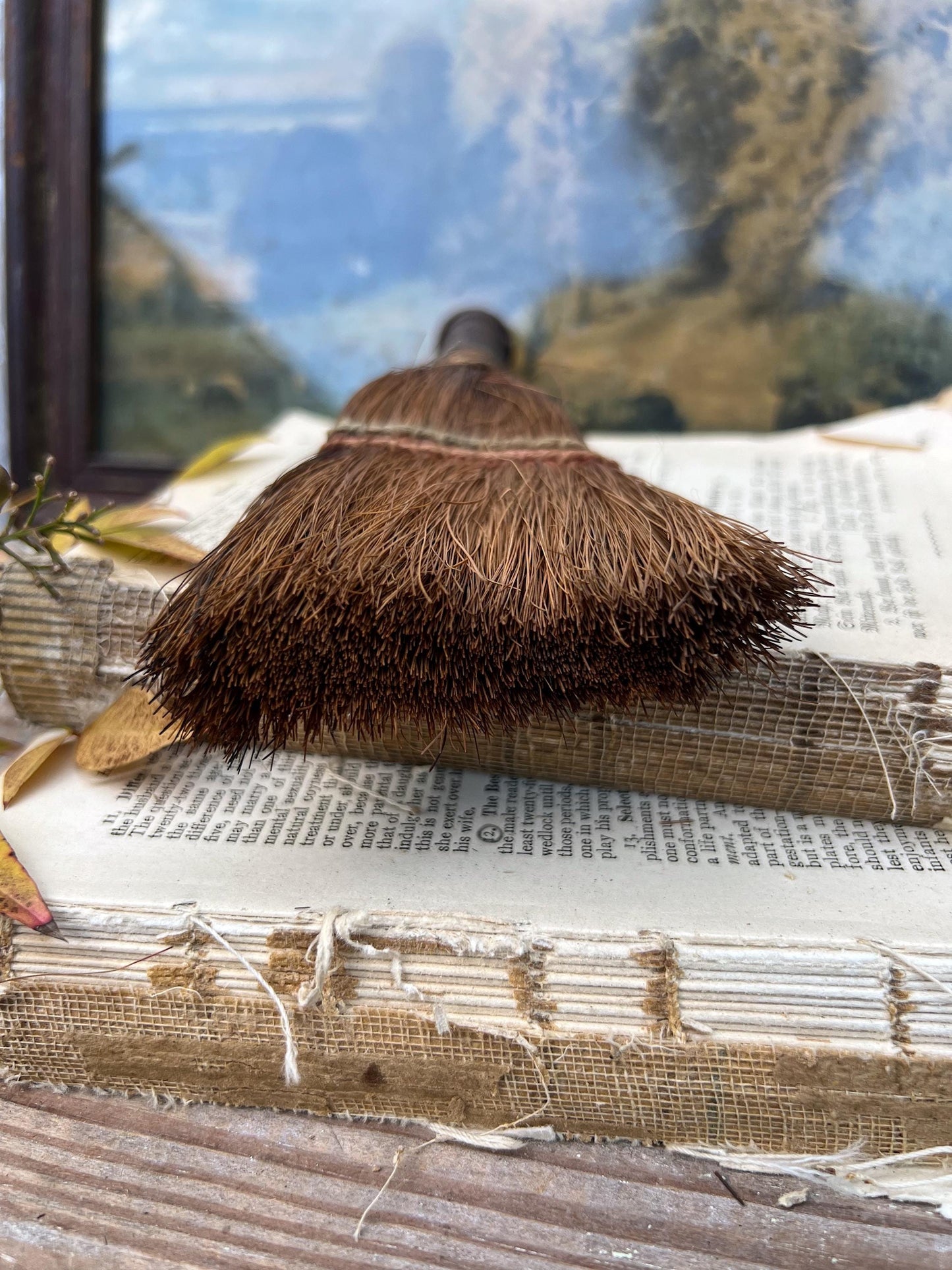 Antique Whisk Broom Hand Straw Brush Farmhouse Decor Primitive Decor