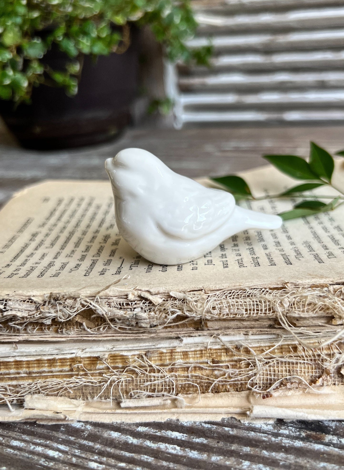 Vintage White Ironstone BIRD