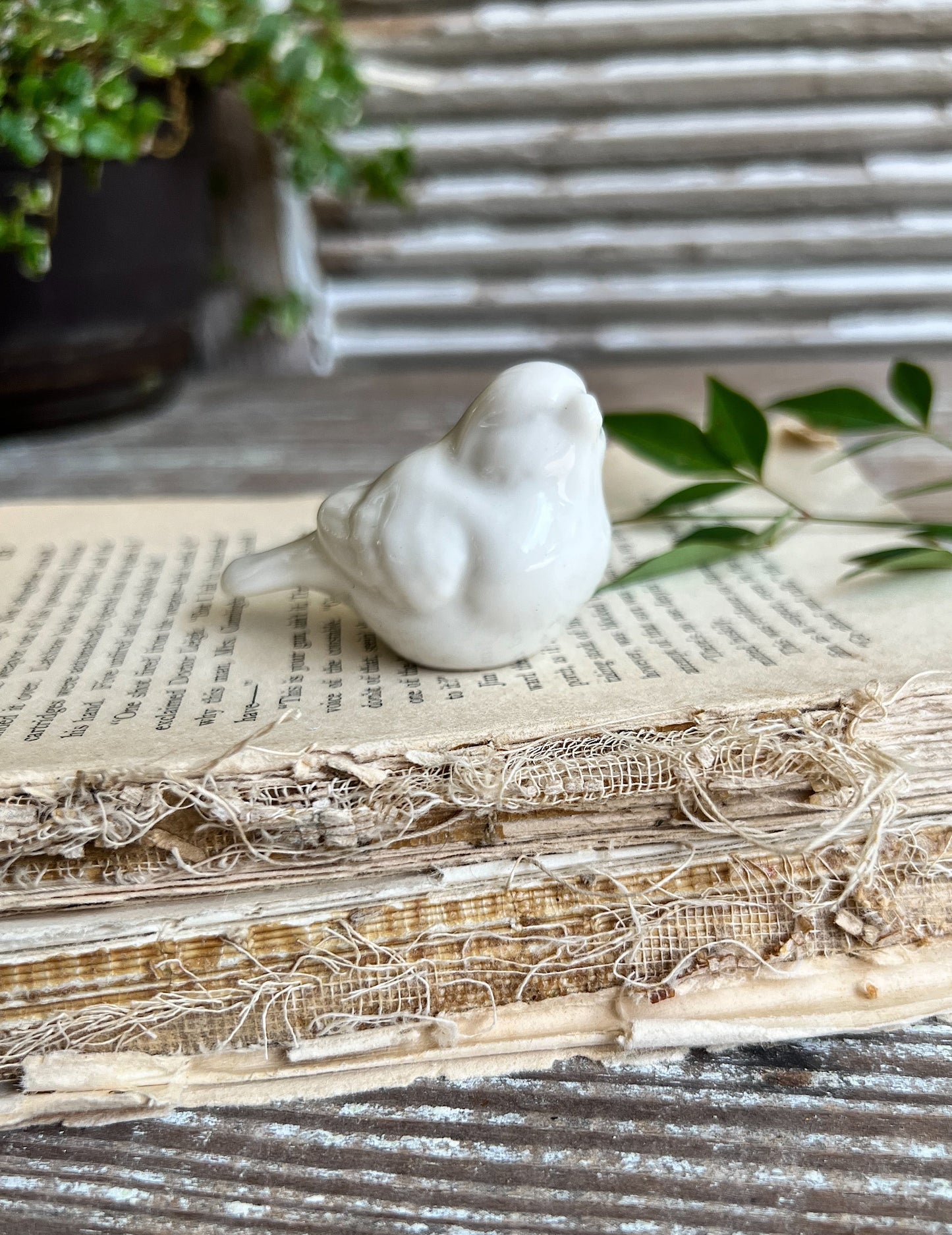 Vintage White Ironstone BIRD
