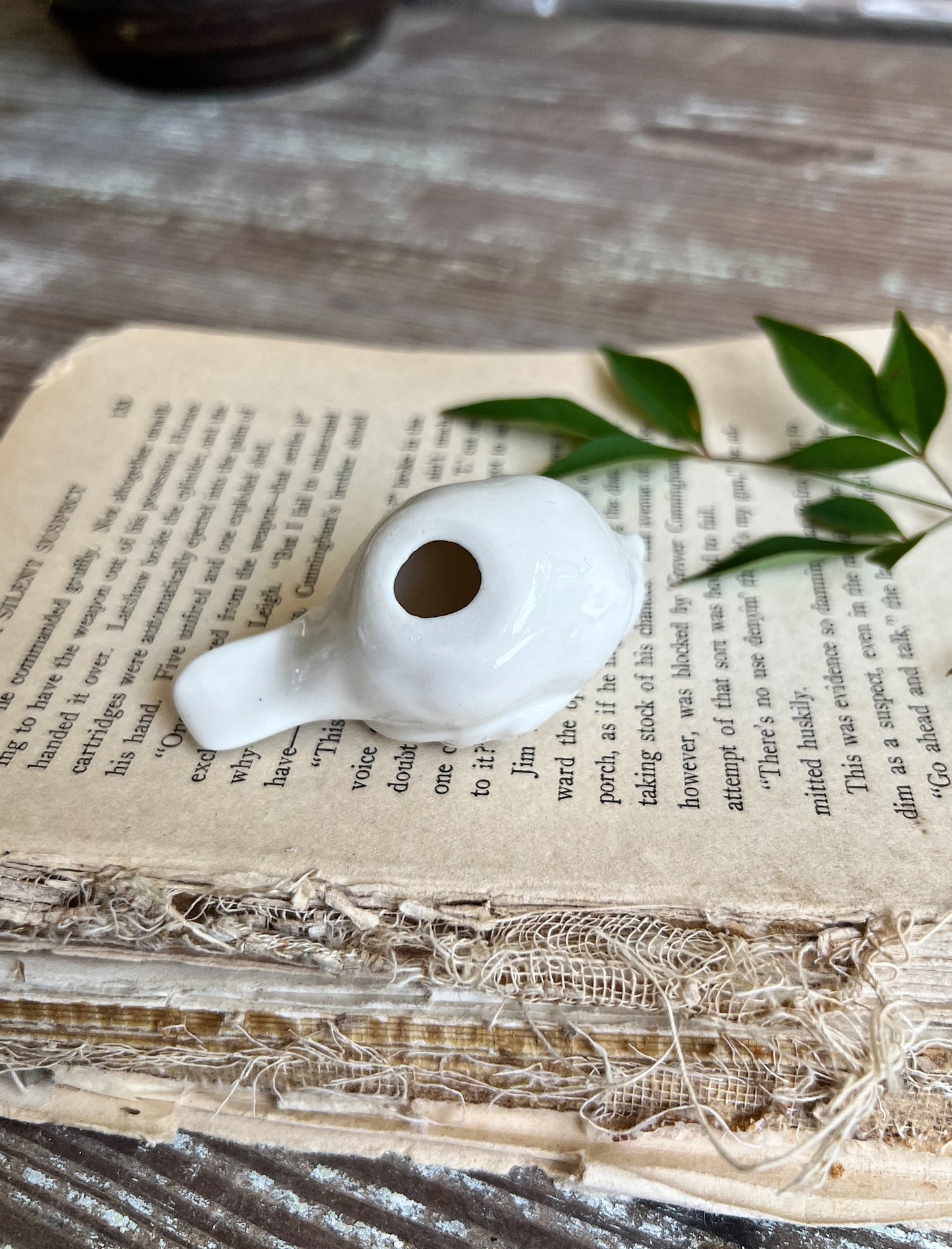 Vintage White Ironstone BIRD