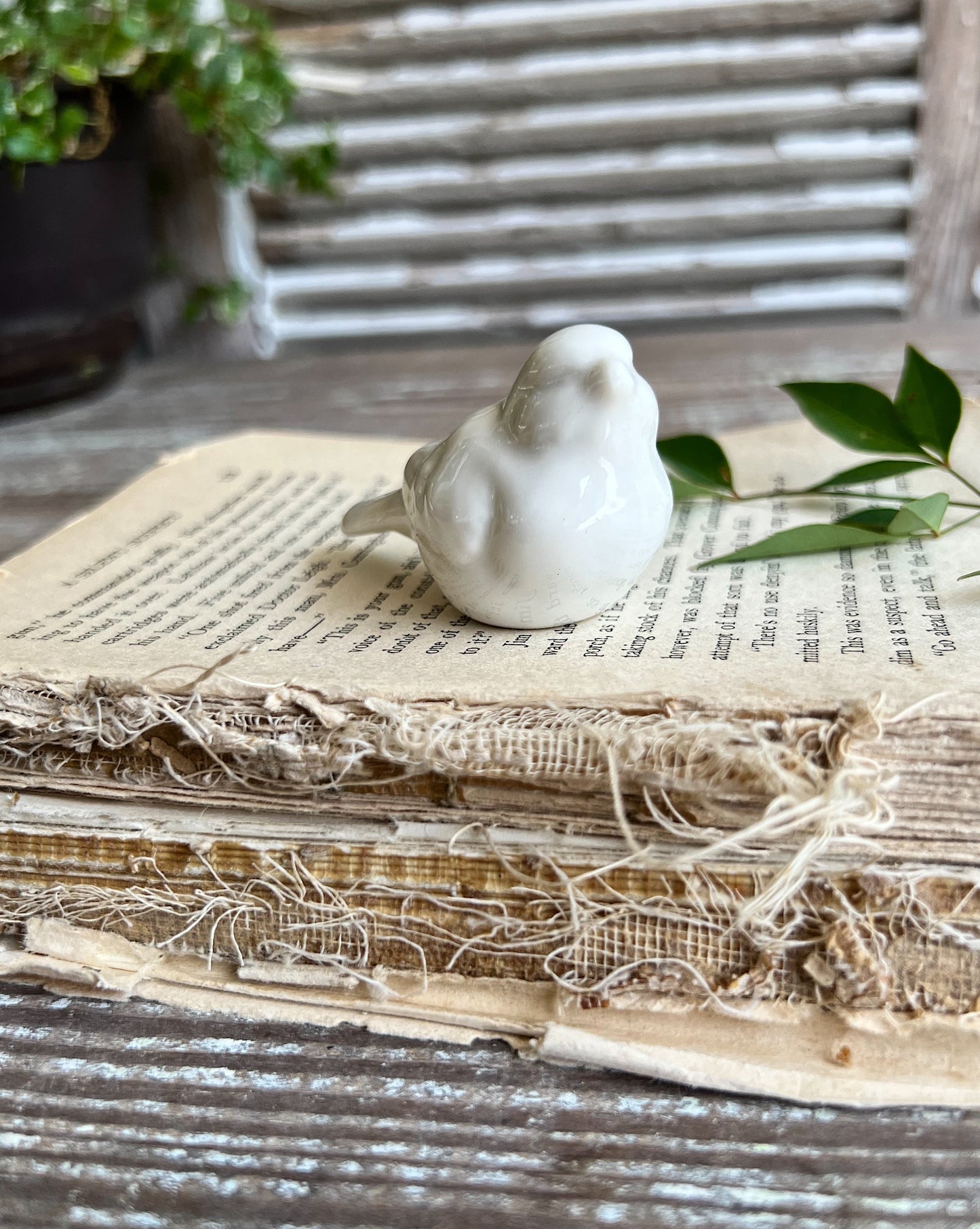 Vintage White Ironstone BIRD