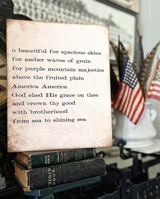 America The Beautiful Sign