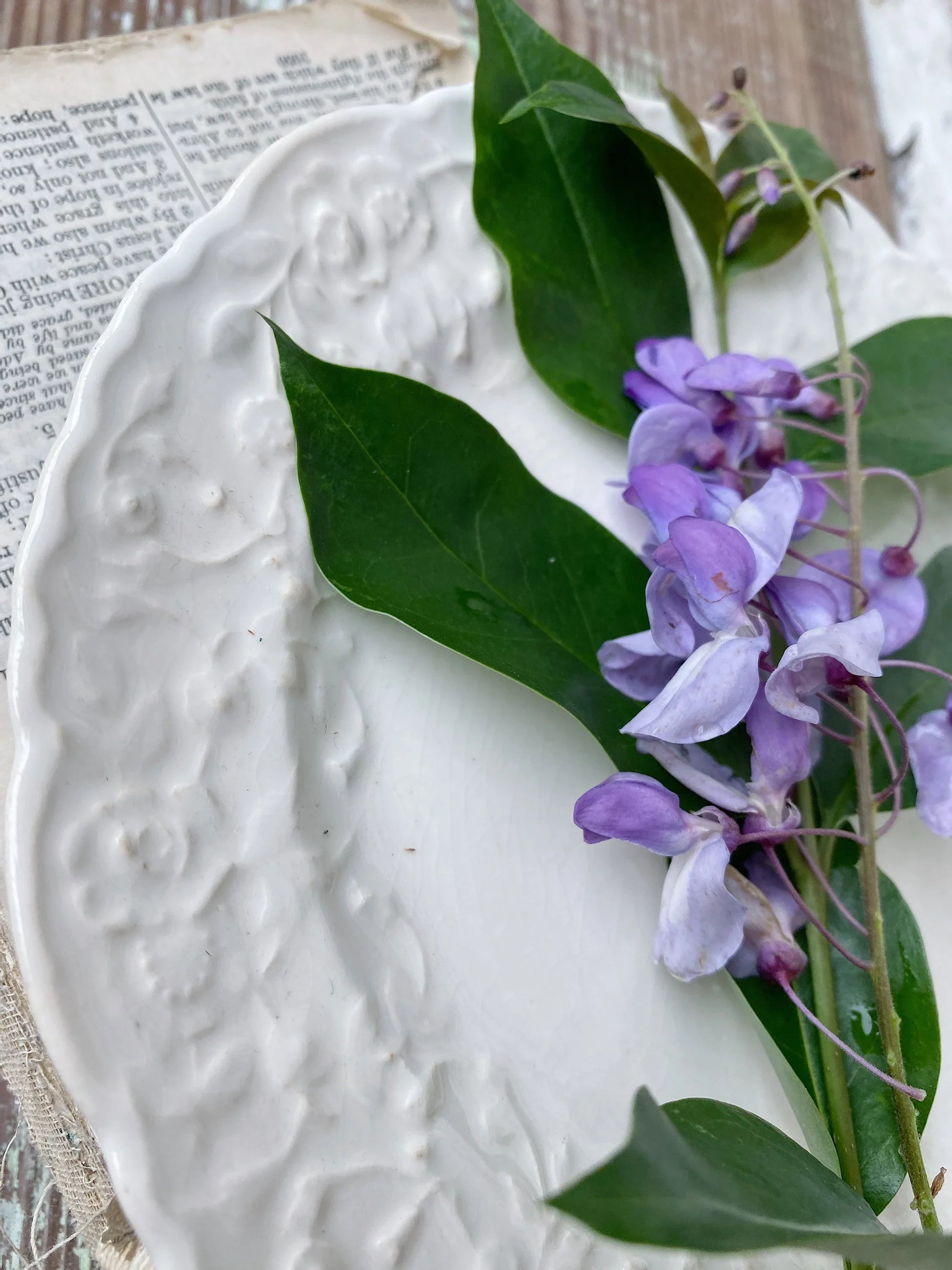 Antique Ironstone ROSE POINT Pope Gosser PLATE