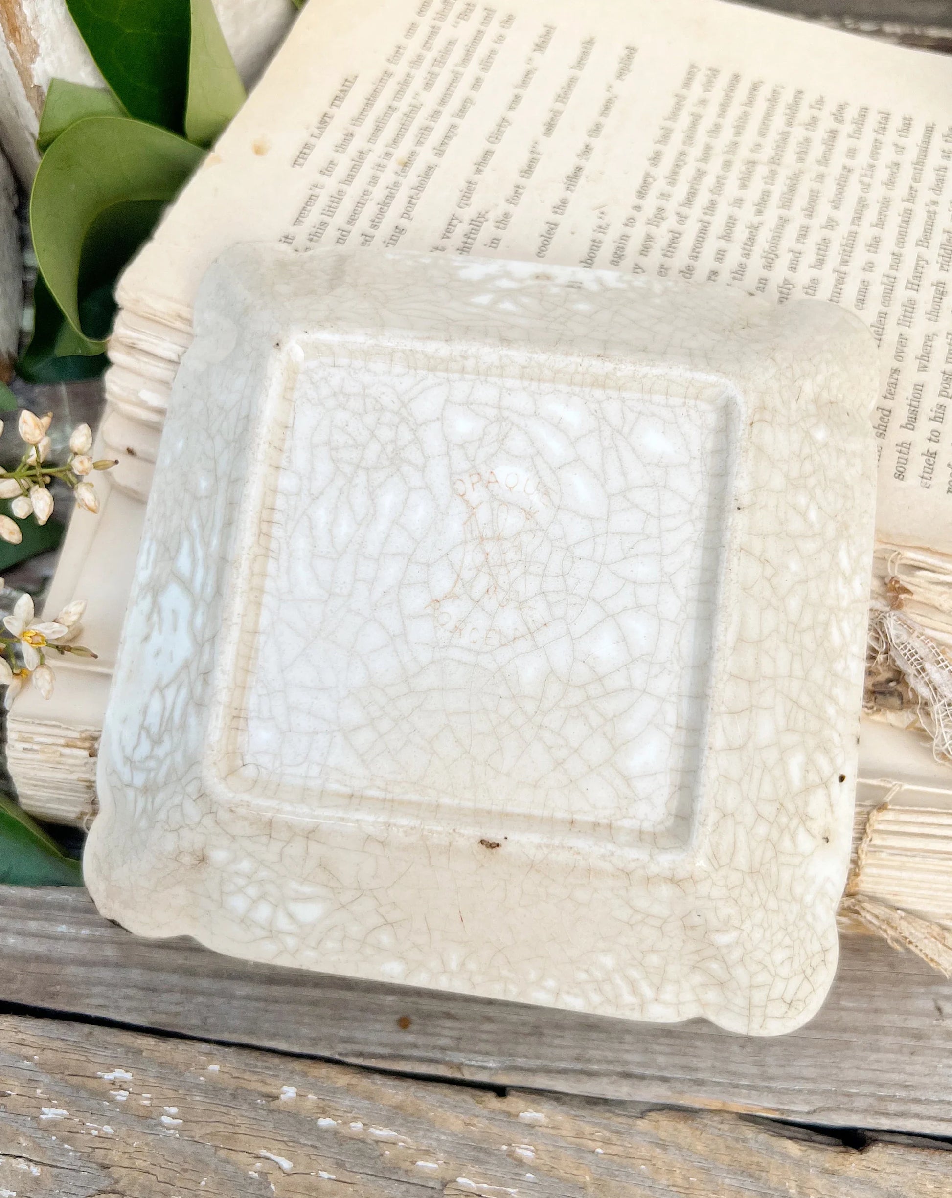 Antique Ironstone Soap Dish
