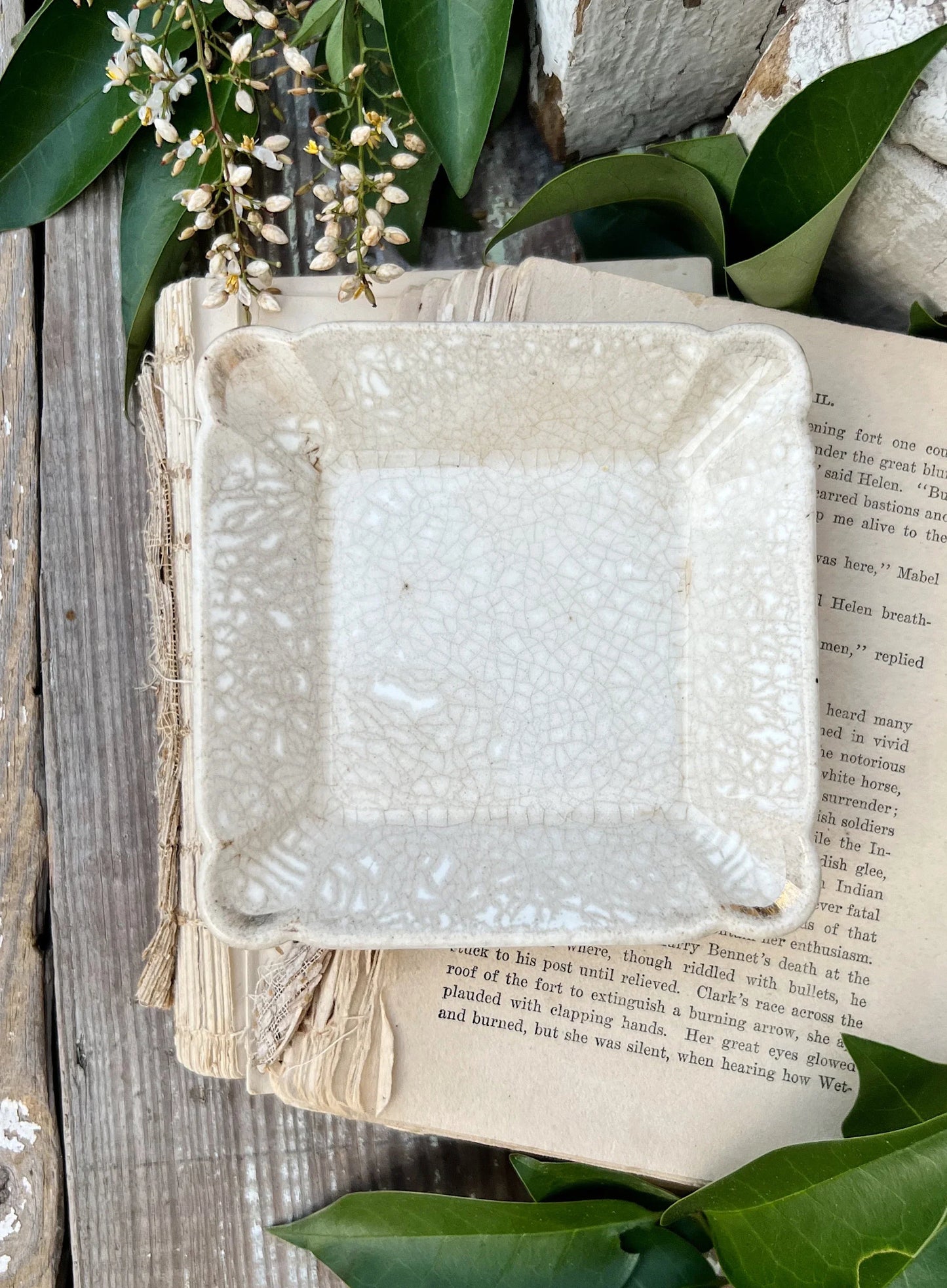Antique Ironstone Soap Dish