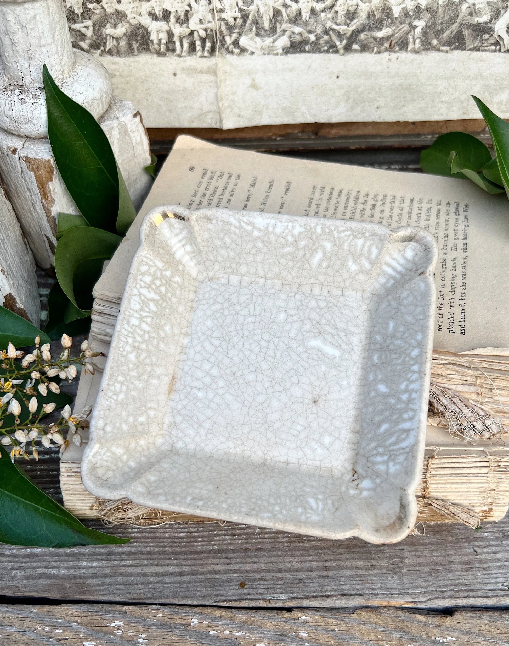 Antique Ironstone Soap Dish