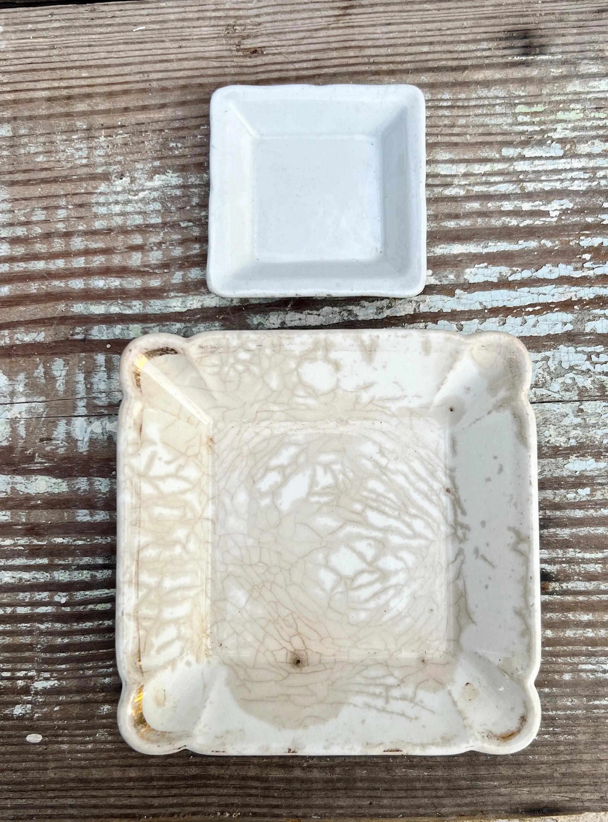 Antique Ironstone Soap Dish