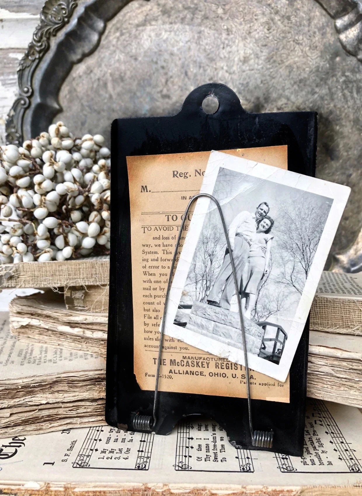 Antique McCaskey Register Clip