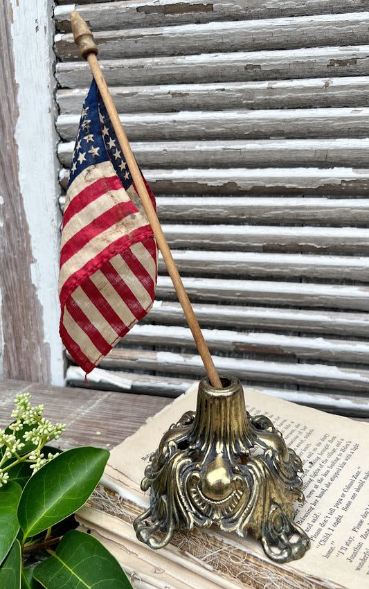 Antique Metal BRASS Ornate Lamp Base