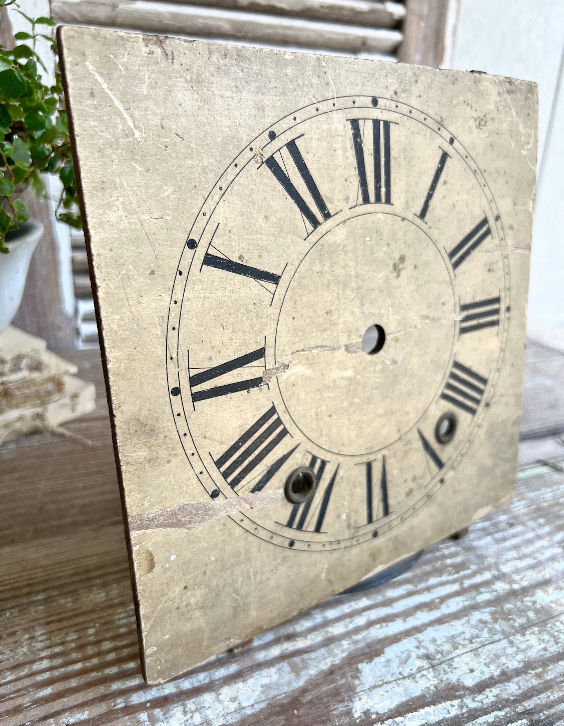 Antique WOOD Clock Face
