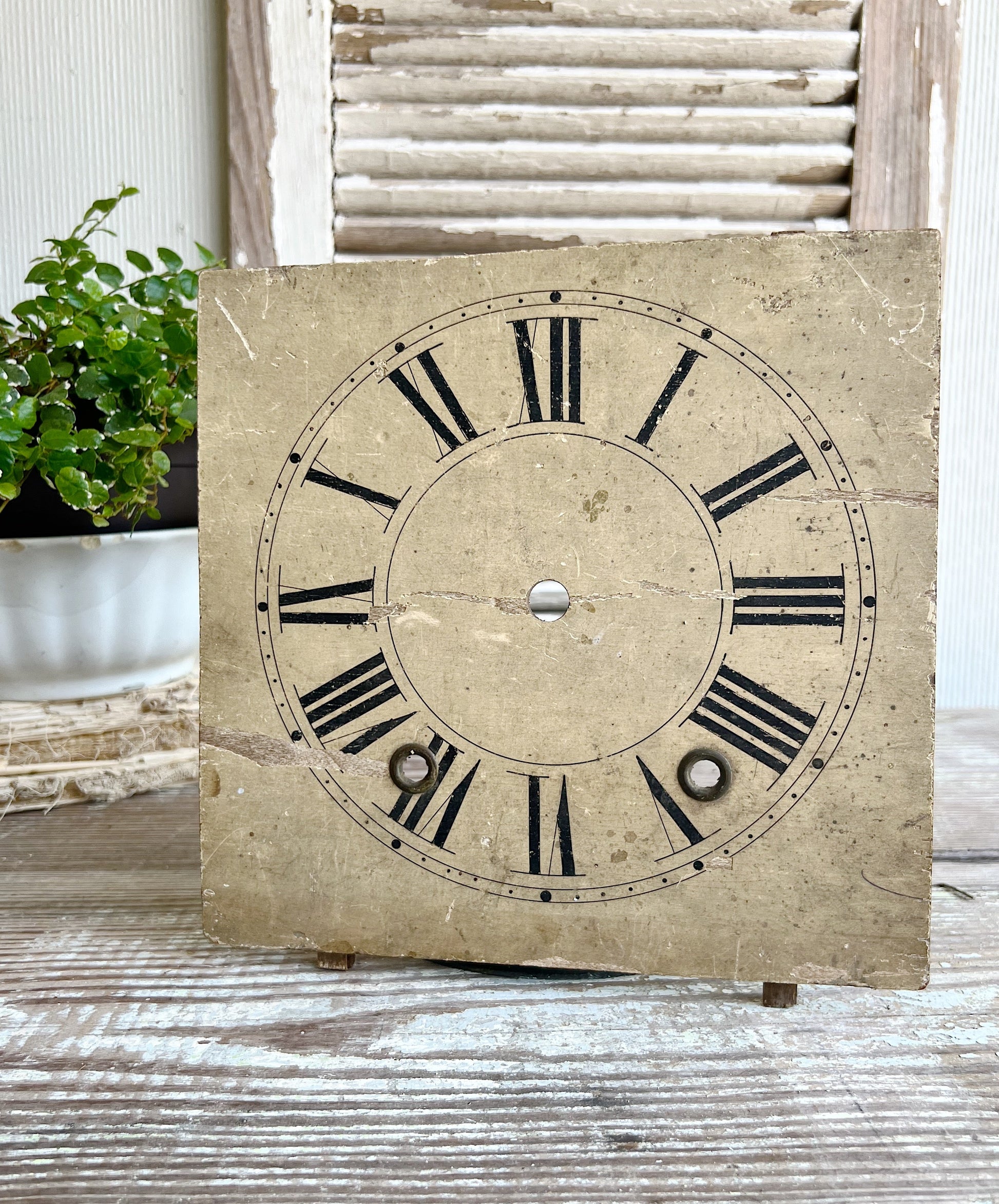 Antique WOOD Clock Face