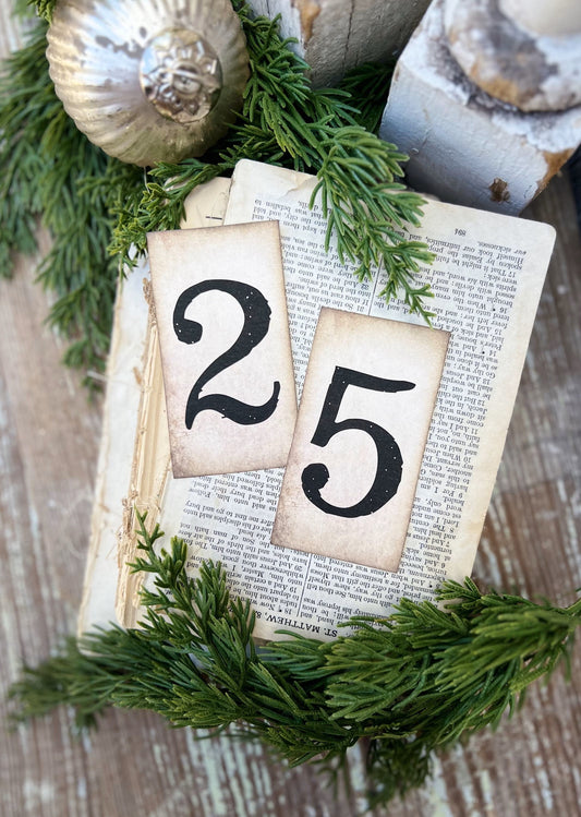 CHRISTMAS Number 25 Card Set