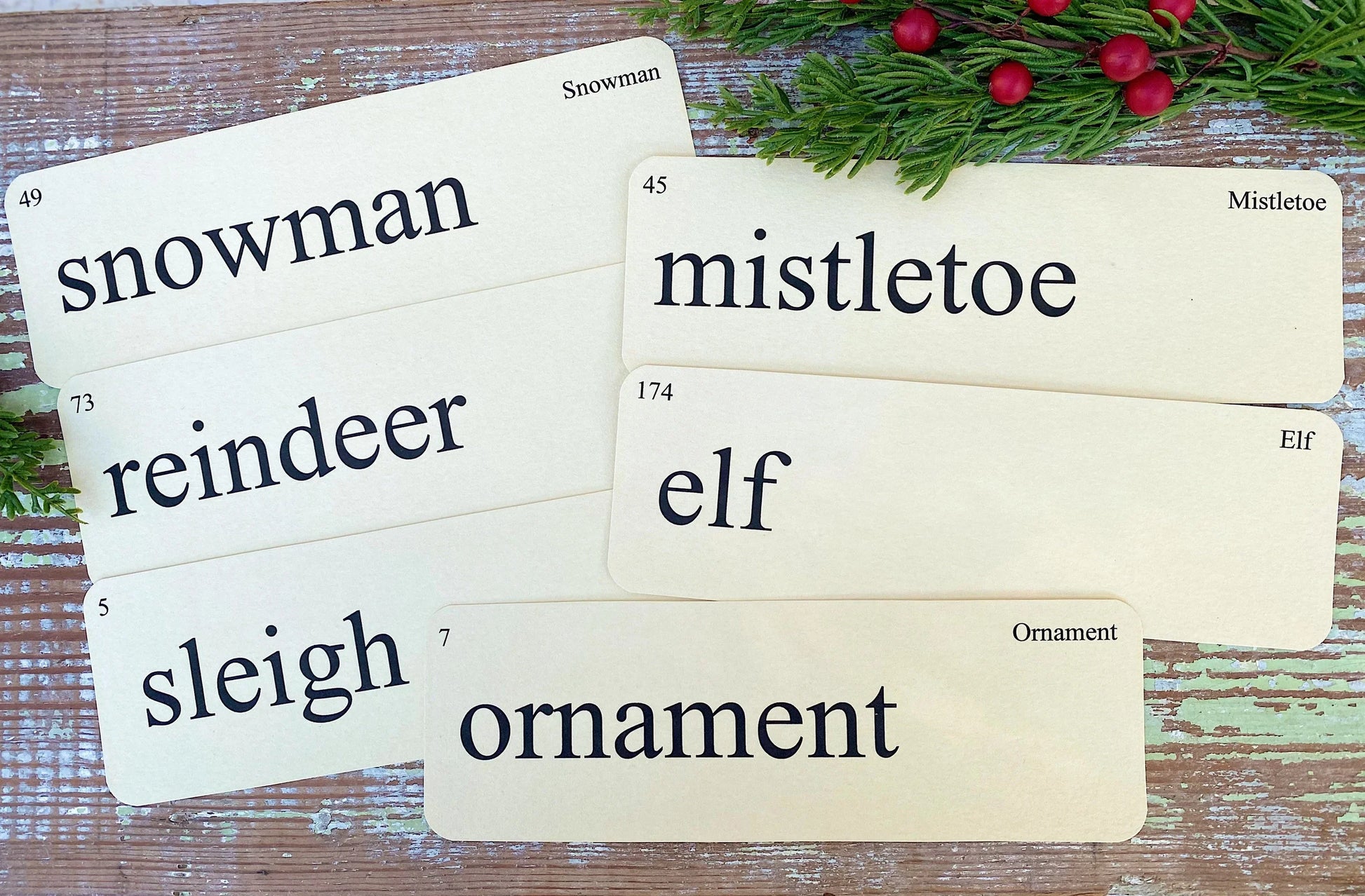 CHRISTMAS WORDS Flash Cards