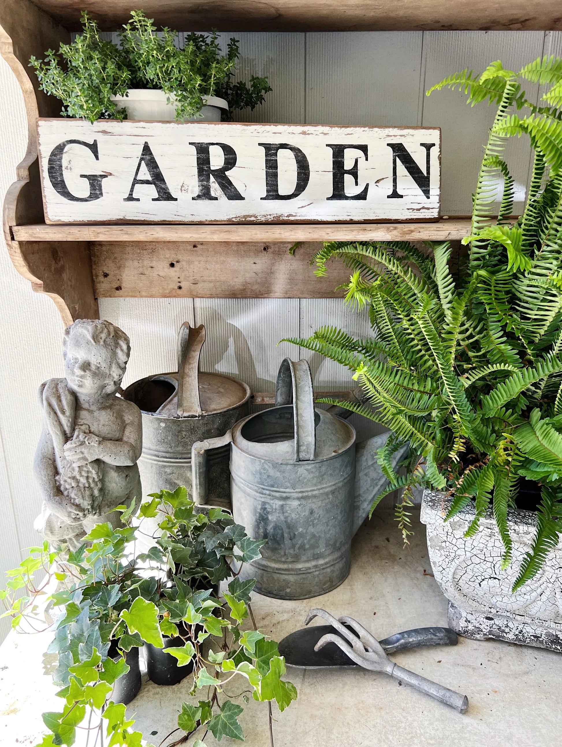 GARDEN Salvaged Barn Wood Sign