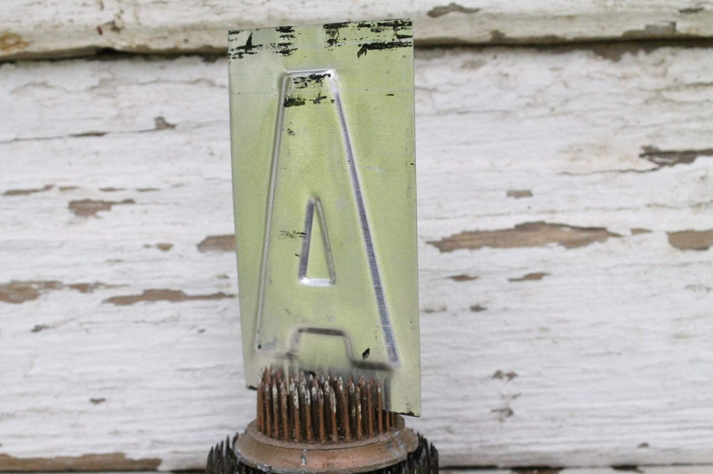 Vintage Metal Gas Station LETTERS Industrial Salvage Black Farmhouse Decor Fixer Upper Decor