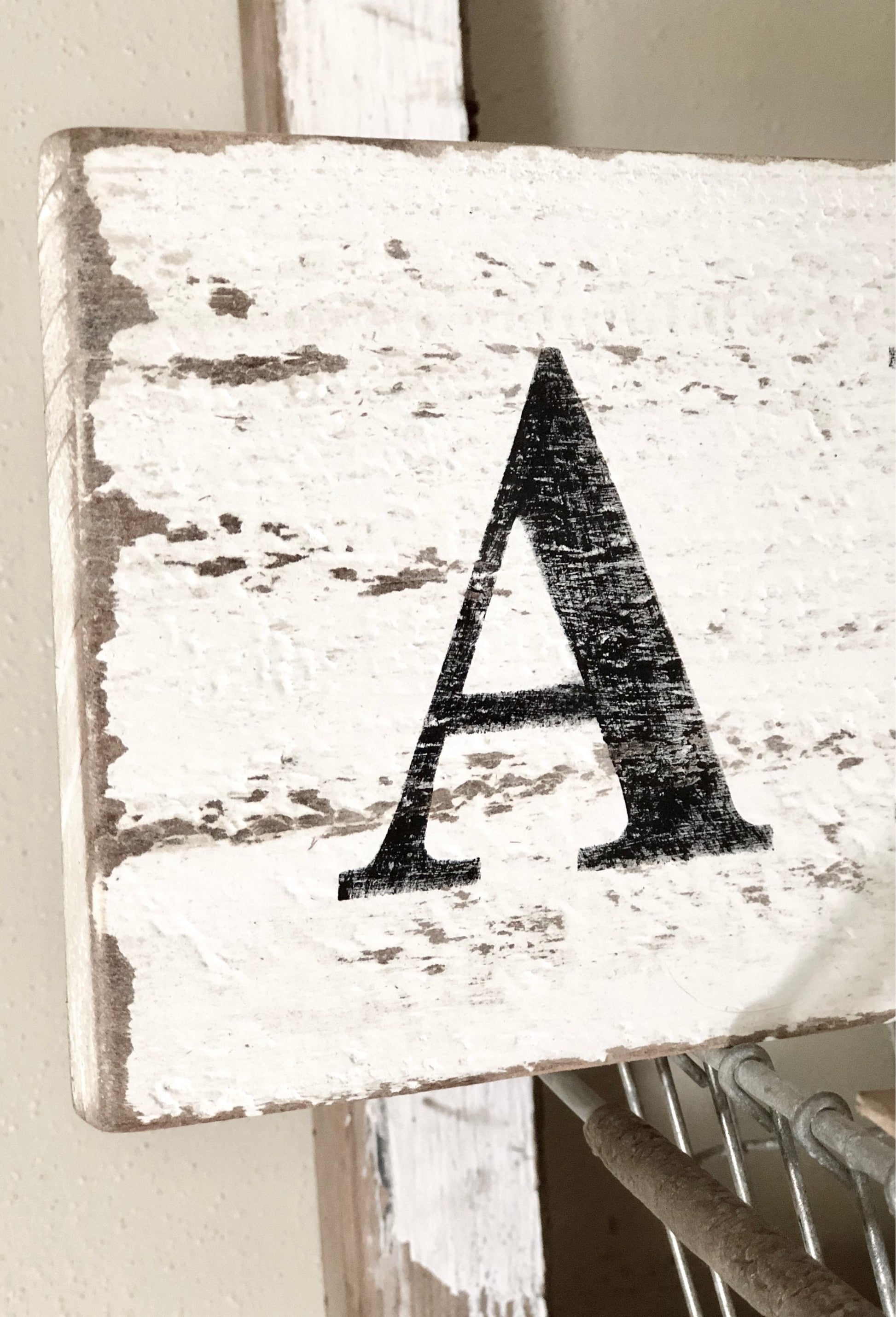 ANTIQUES Sign Farmhouse Wood Salvage Barn Wood Primitive Decor Architectural Reclaimed White Chippy Paint Wall Rustic Fixer Upper Decor