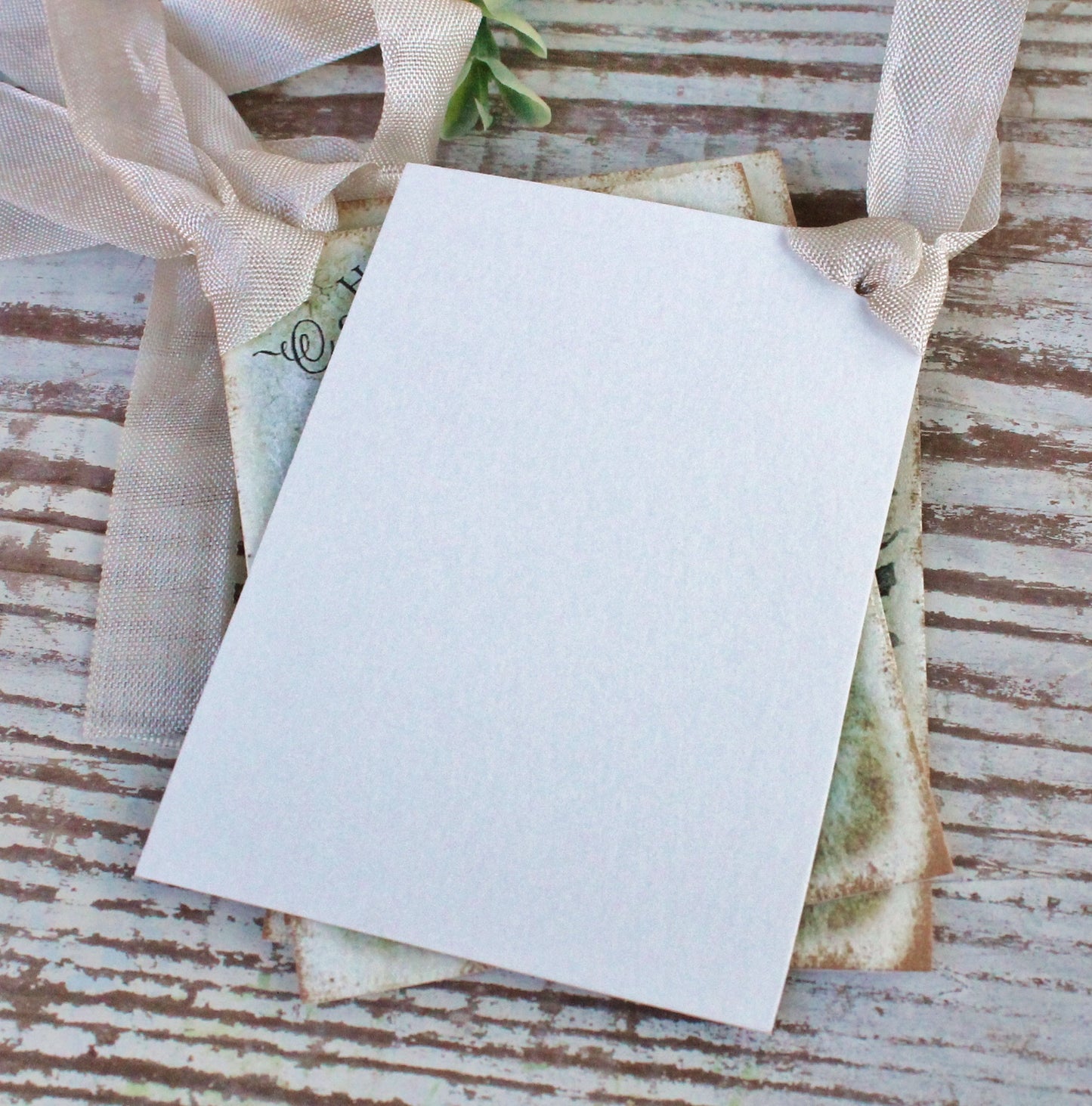 EASTER Vintage Gift Tags Lamb Grain Sack Laurel Wreath French Sheep Farmhouse Decor Card Shabby SET OF 8