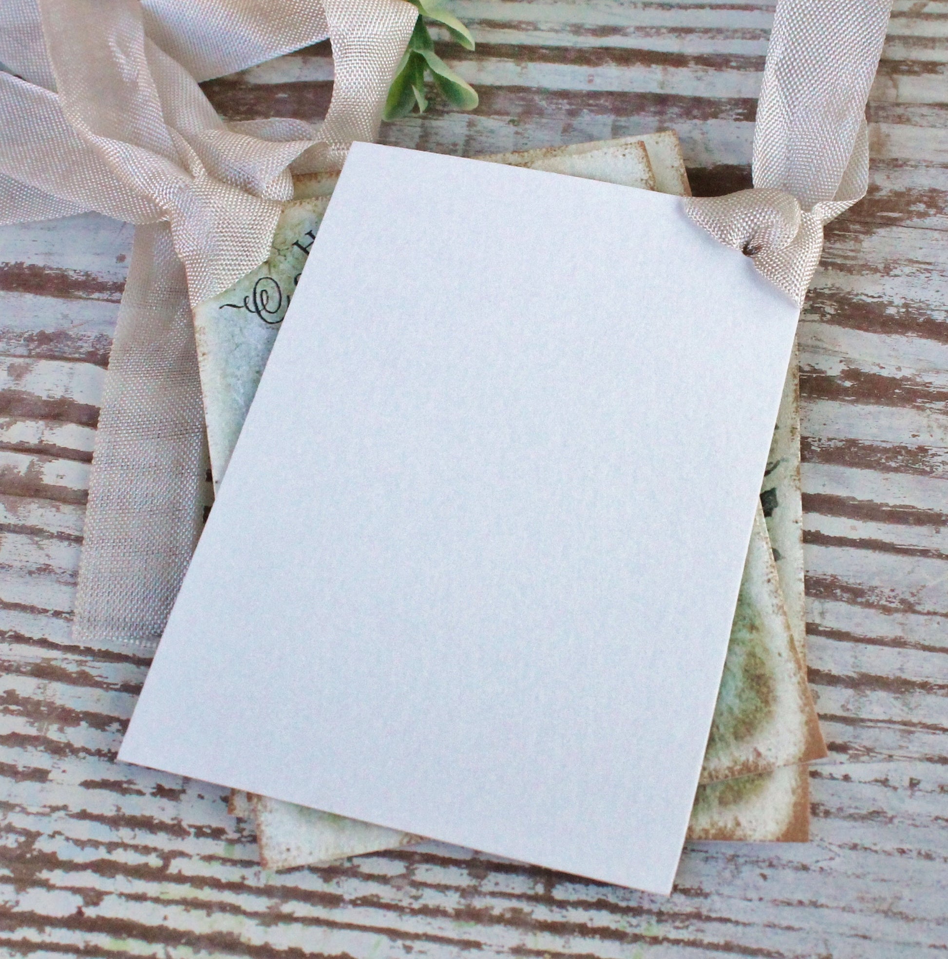 EASTER Vintage Gift Tags Lamb Grain Sack Laurel Wreath French Sheep Farmhouse Decor Card Shabby SET OF 8