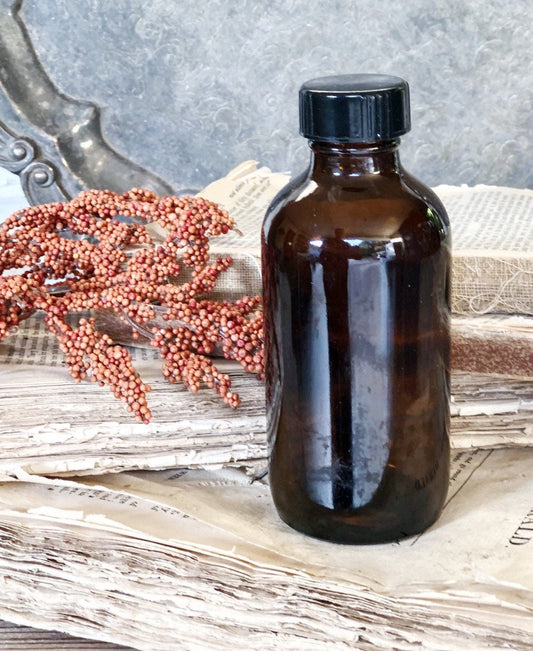 Antique Amber Glass Bottle Brown Glass Apothecary Pharmacy Fall Farmhouse Decor Industrial Decor Salvage