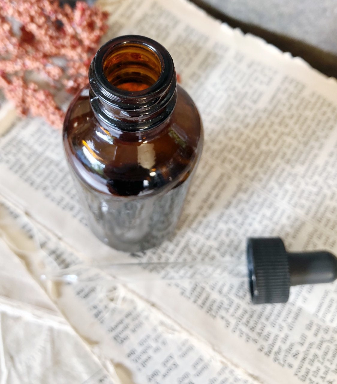 Antique Amber Glass Bottle Brown Glass Apothecary Pharmacy Fall Farmhouse Decor Industrial Decor Salvage Eye Dropper