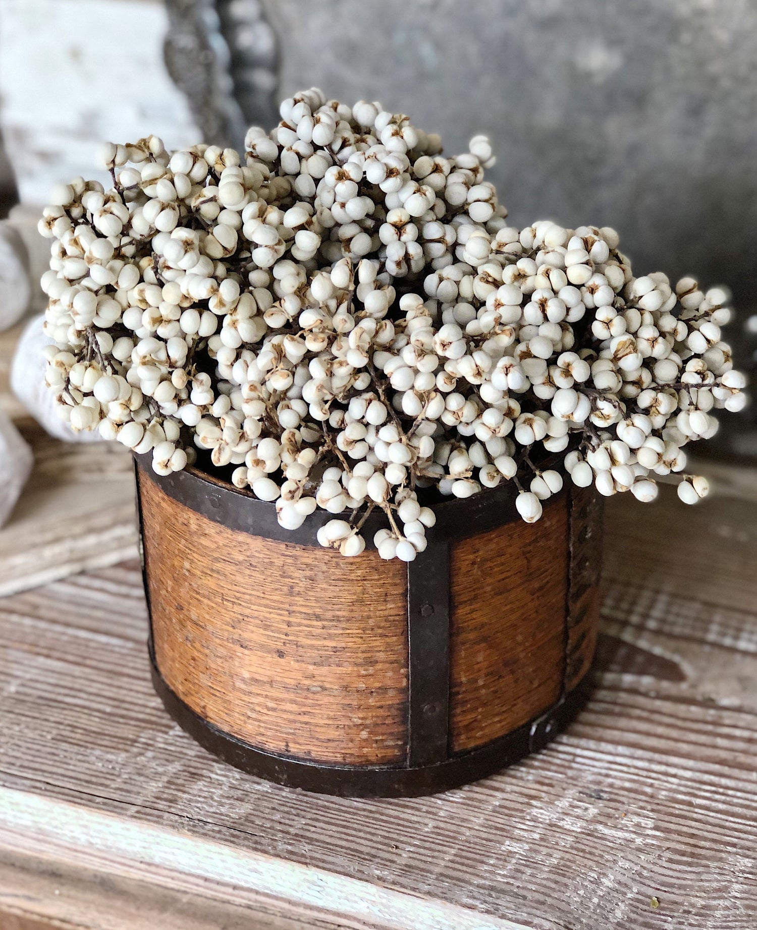 Dried White Tallow Berries Bundle, Texas Farmhouse Decor