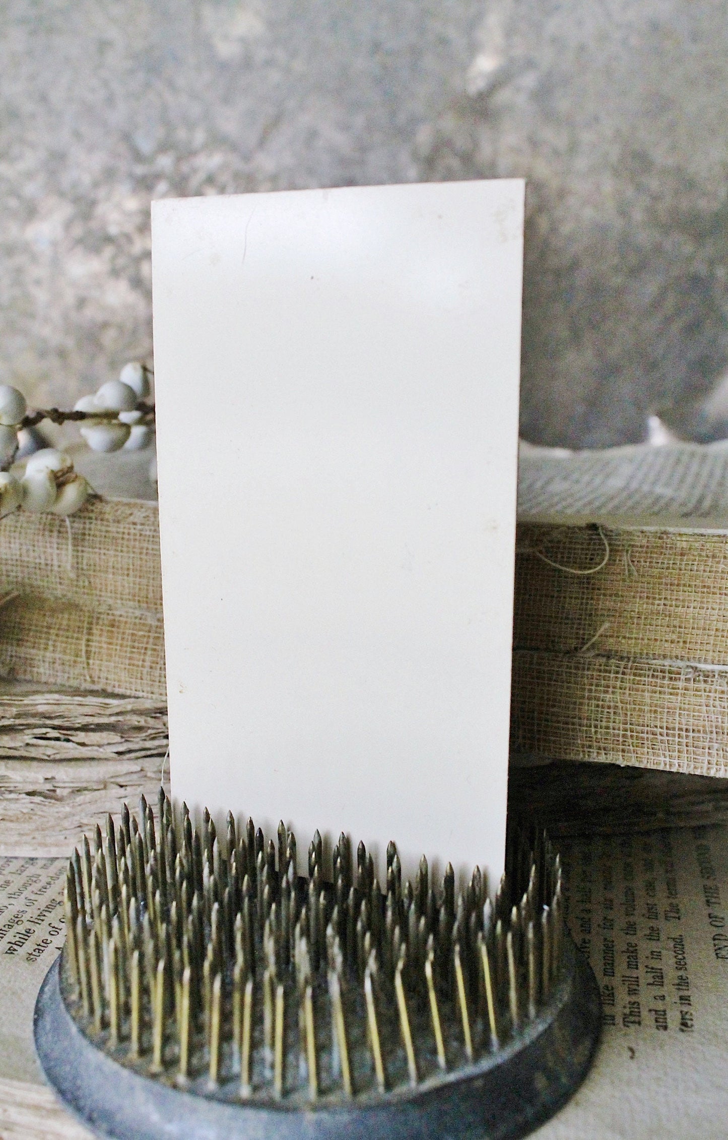 Vintage Gas Station Number Card 1/2 Sign Farmhouse Decor Cardboard Black Cream