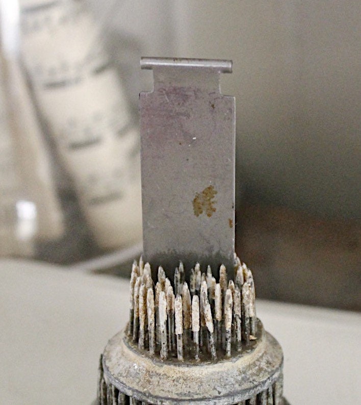 Vintage Metal Cash Register Flag Number Tag Black White Farmhouse Decor Antique Industrial Salvage Parts