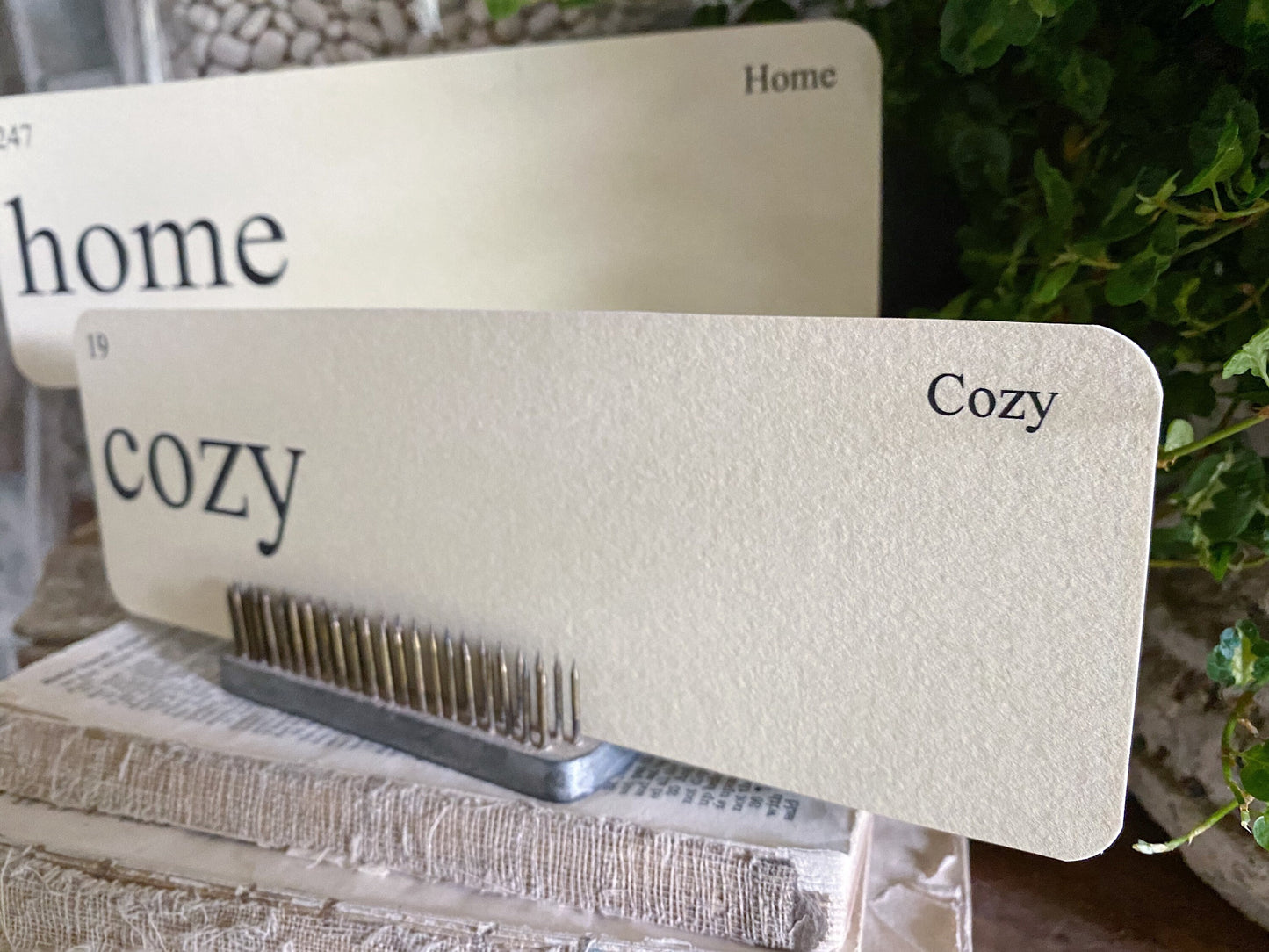 HOME Flash Cards LARGE Vintage Inspired Word Flashcard SET Of 8 Farmhouse Spring Decor Party Favor Banner
