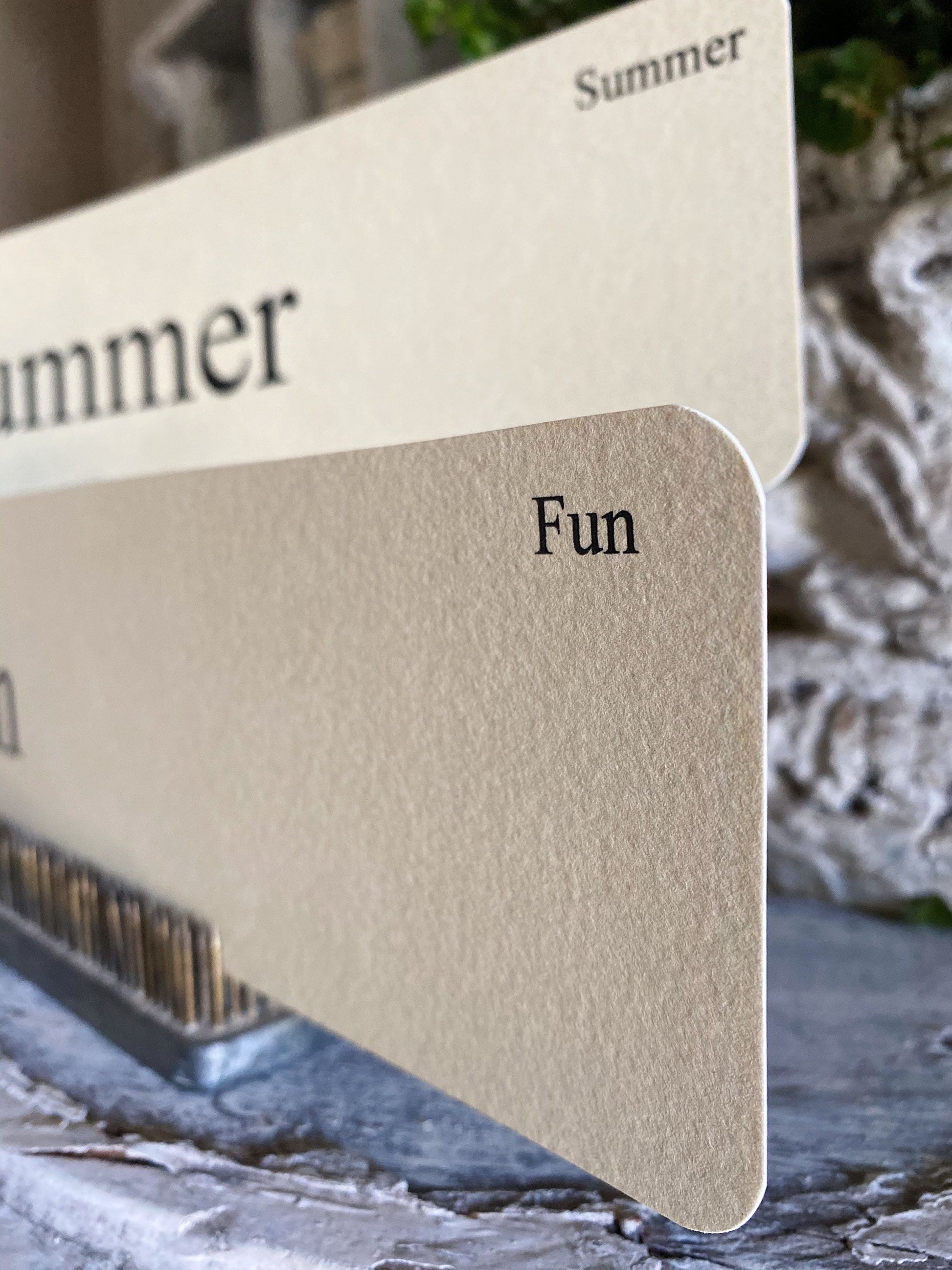 SUMMER Flash Cards LARGE Vintage Inspired Word Flashcard SET Of 8 Farmhouse Decor Vacation Play Beach Sun