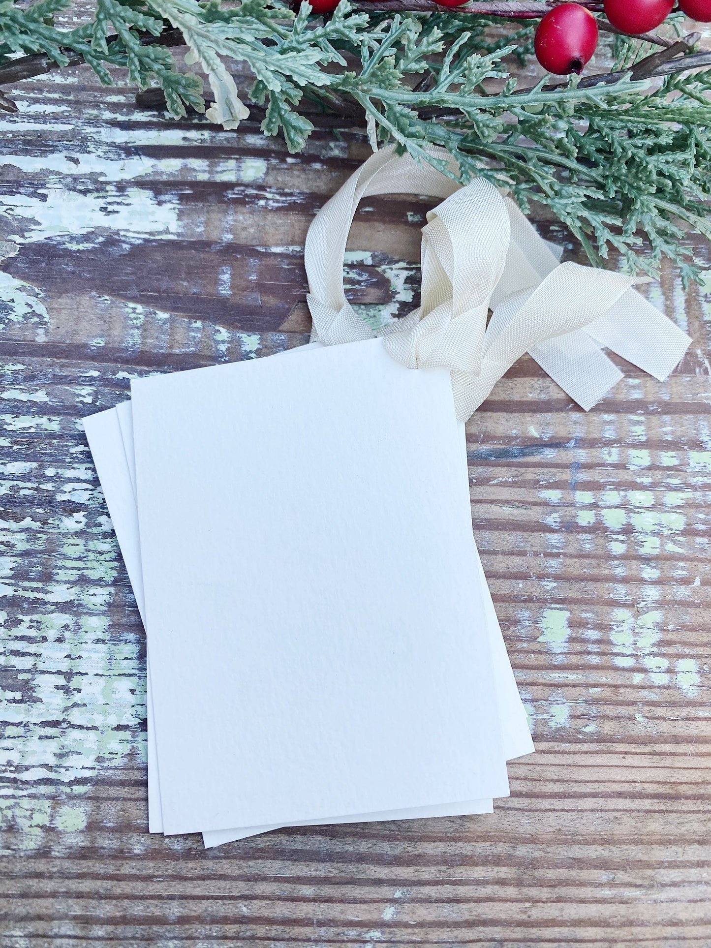 Christmas Vintage Gift Tags SANTA Farmhouse Christmas Decor Card French Shabby Gift Wrap