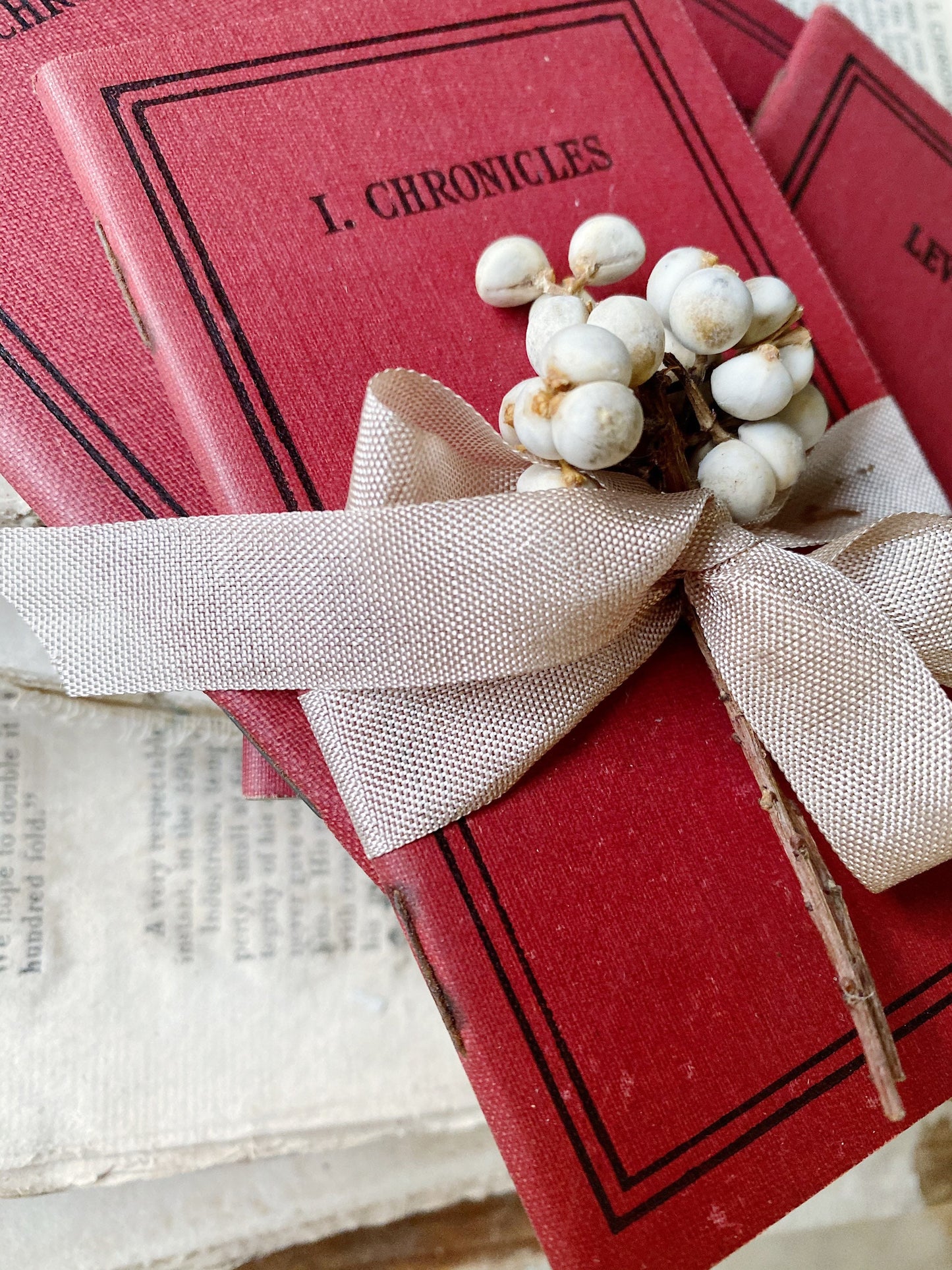 Antique Bible Book Pocket Bible Red Cloth Cover AMERICAN BIBLE SOCIETY Farmhouse Decor Church Salvage Easter Gift Tallow Berries