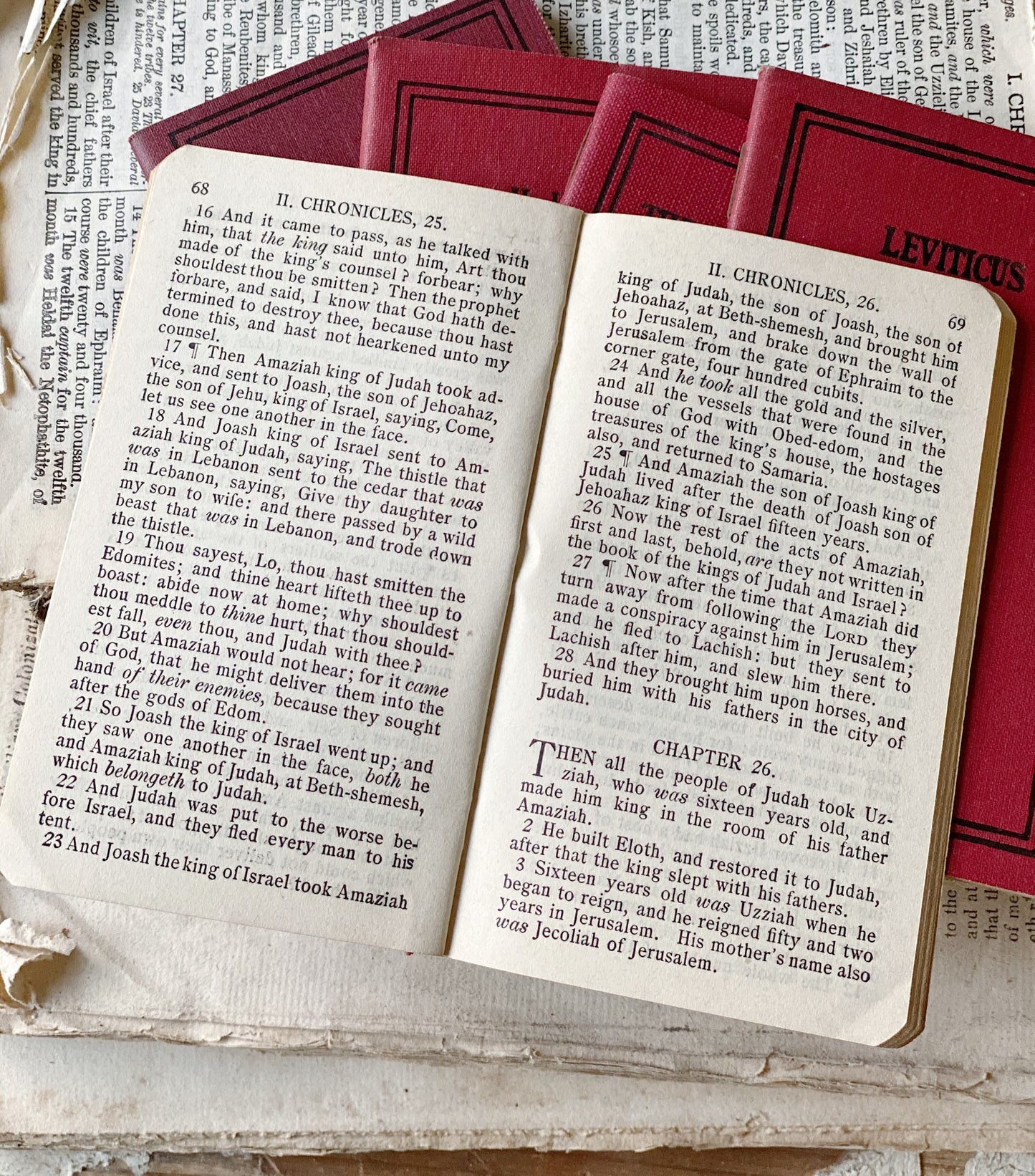 Antique Bible Book Pocket Bible Red Cloth Cover AMERICAN BIBLE SOCIETY Farmhouse Decor Church Salvage Easter Gift Tallow Berries