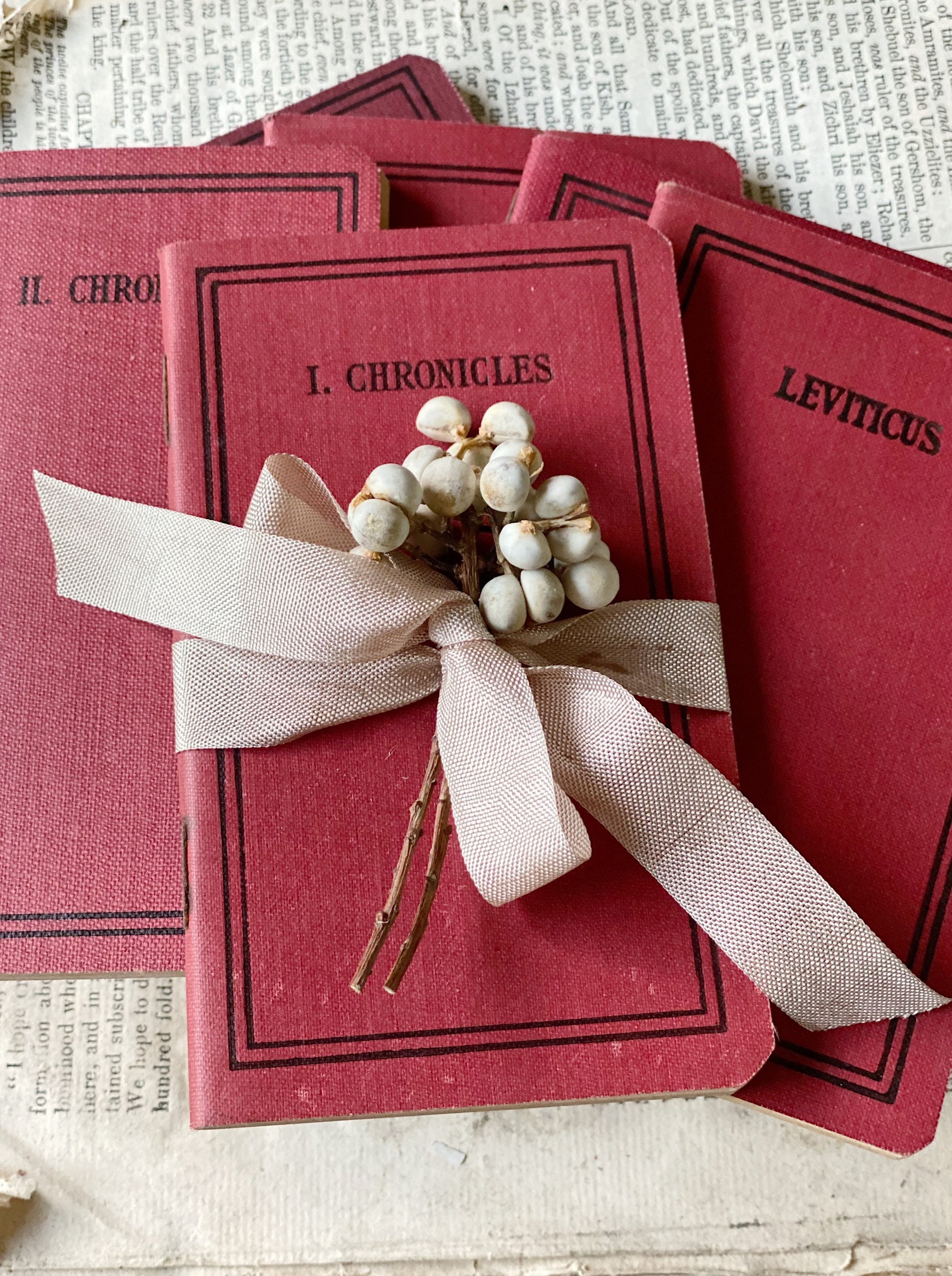 Antique Bible Book Pocket Bible Red Cloth Cover AMERICAN BIBLE SOCIETY Farmhouse Decor Church Salvage Easter Gift Tallow Berries
