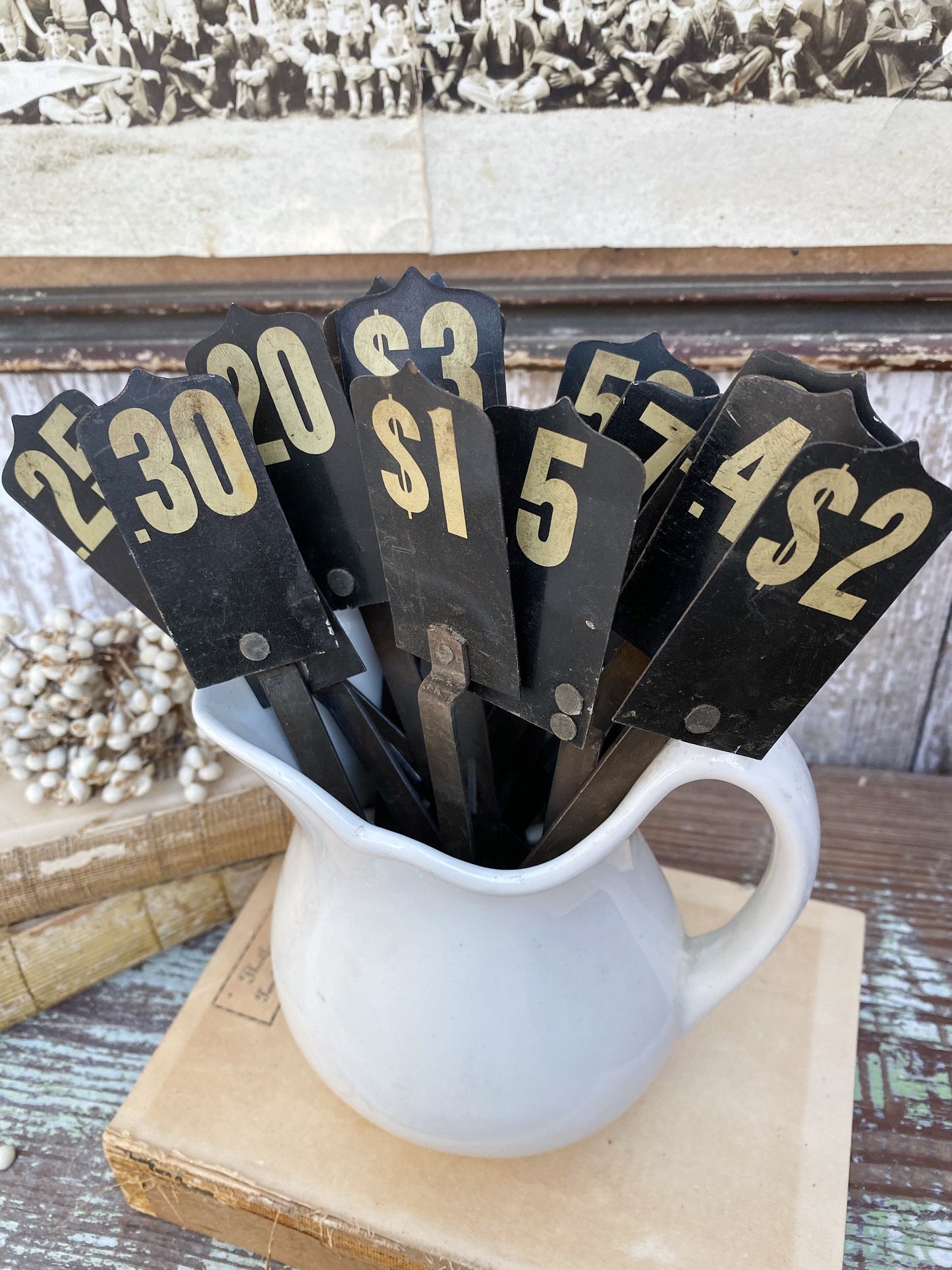 Antique BLACK Cash Register Flag Parts Vintage Metal Numbers Industrial Farmhouse Decor 1 Cent RARE