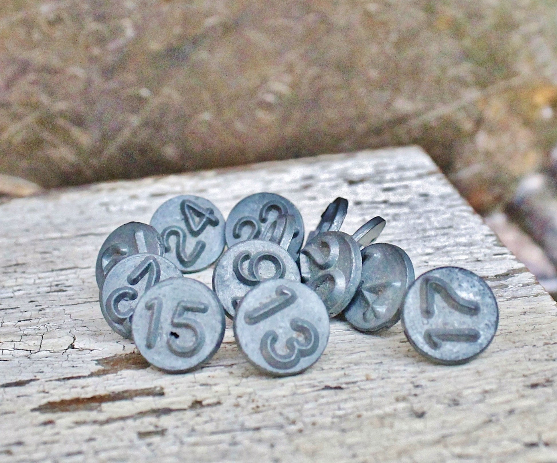 Vintage Metal Number Tack Industrial Salvage Farmhouse Decor Fixer Upper Decor Antique ACRO Tack Window Tack