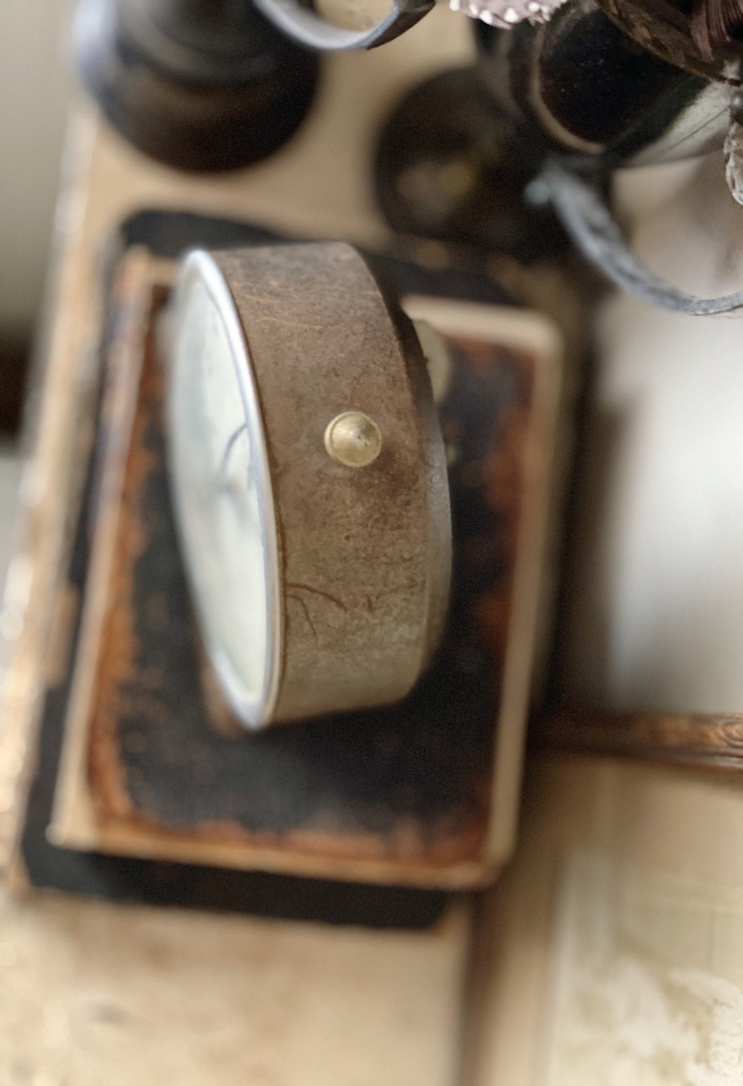 Vintage Westclox Metal Alarm Clock, Farmhouse Industrial Decor