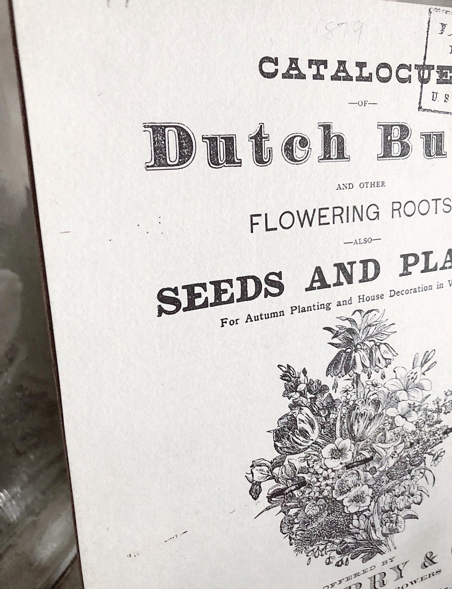 Vintage Garden Sign SEED And PLANTS Botanical Catalogue Wood Sign Print Farmhouse Decor Page Wall Art Print Fixer Upper Spring Summer Decor