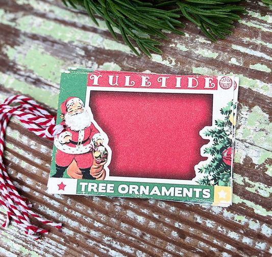 Christmas GIFT TAGS Santa YULETIDE Tree Ornaments Vintage Retro Farmhouse Decor Gift Wrap Primitive Christmas Favor