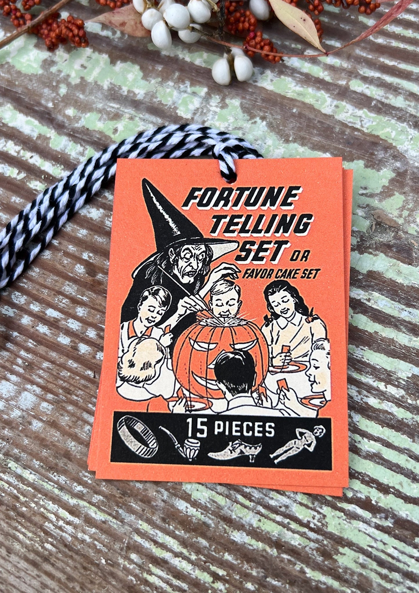 HALLOWEEN CAKE SET Retro Gift Tags Vintage Orange Farmhouse Decor Grungy Party Favor Vintage Halloween Card Fall