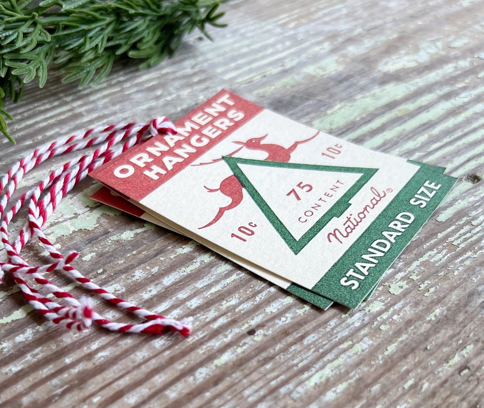 Christmas GIFT TAGS REINDEER Ornament Hanger Vintage Retro Farmhouse Decor Gift Wrap Primitive Christmas Favor