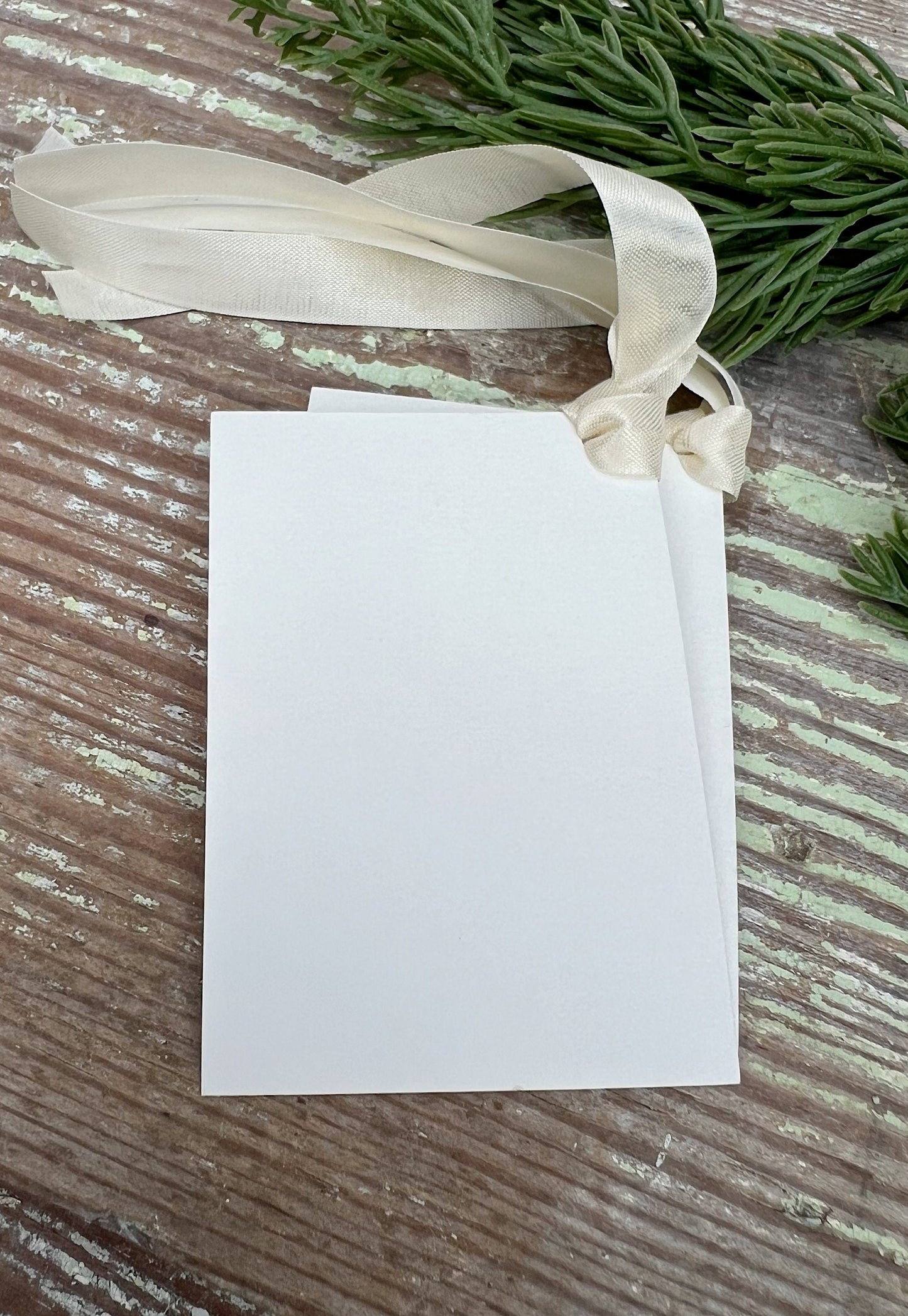 Christmas Vintage Gift Tags CHERUB with TREE Farmhouse Christmas Decor Card French Shabby Gift Wrap