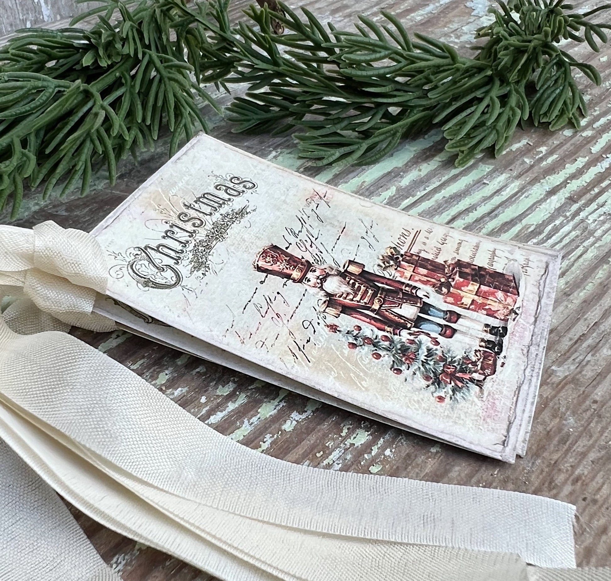 Christmas Vintage Gift Tags NUTCRACKER SOILDER Farmhouse Christmas Decor Card French Shabby Gift Wrap