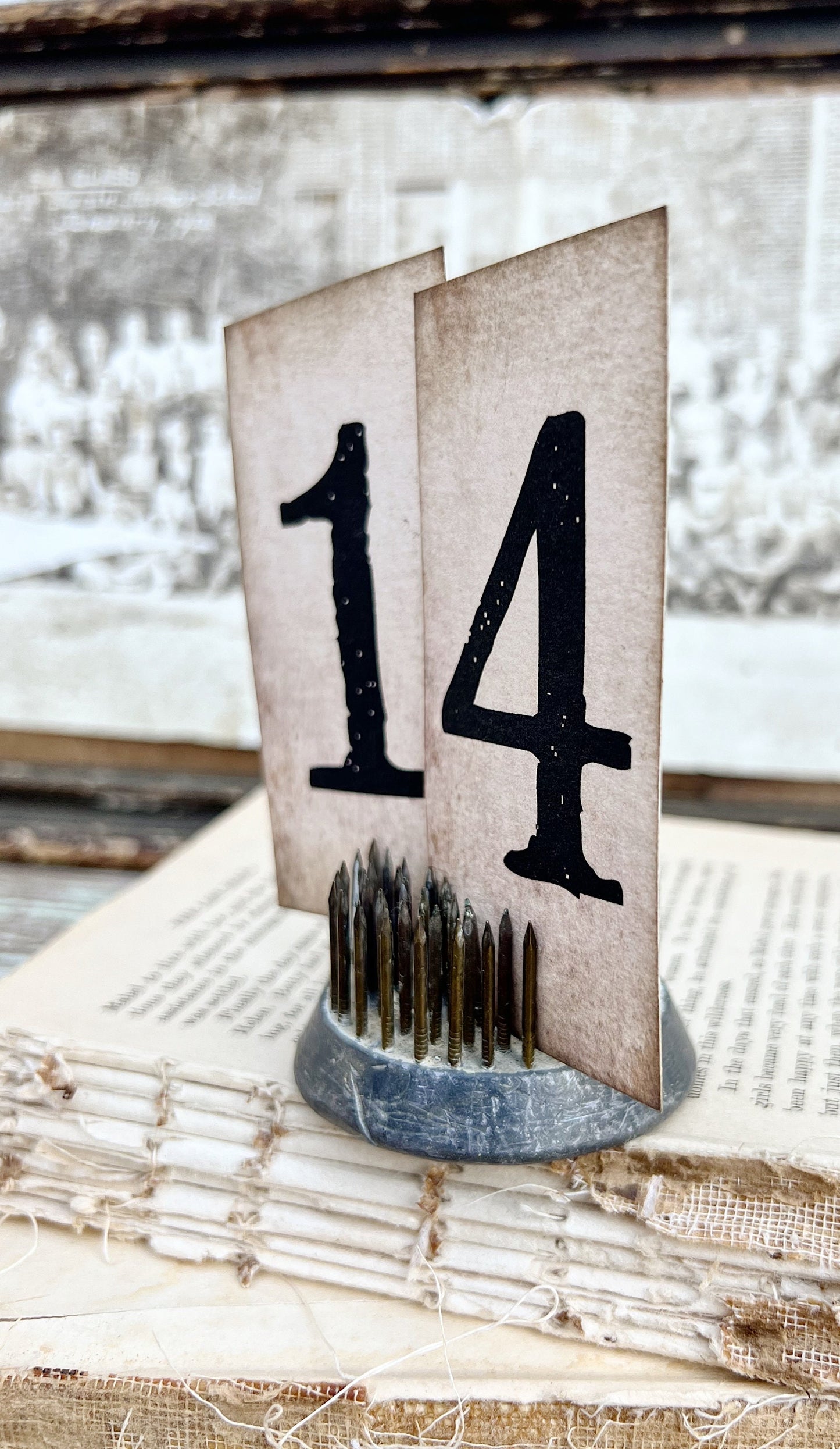 VALENTINE Number 14 Card Set Farmhouse Decor Church Board Hymn