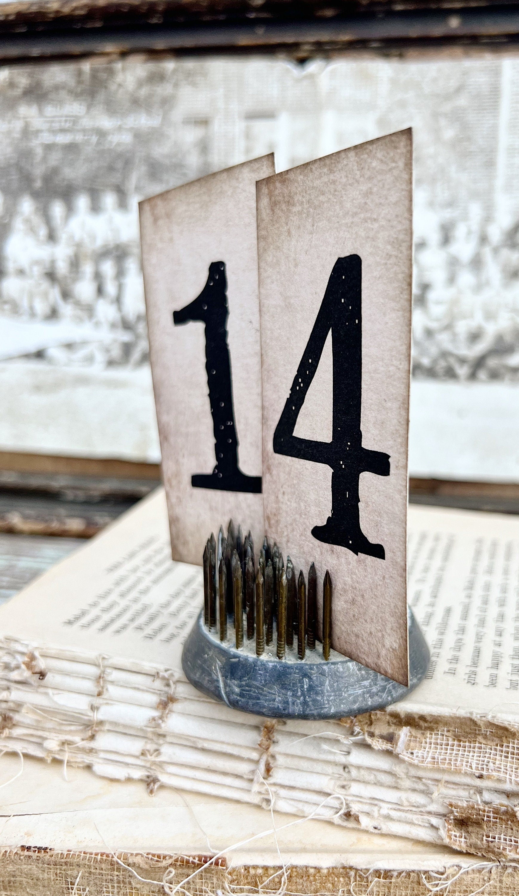 VALENTINE Number 14 Card Set Farmhouse Decor Church Board Hymn