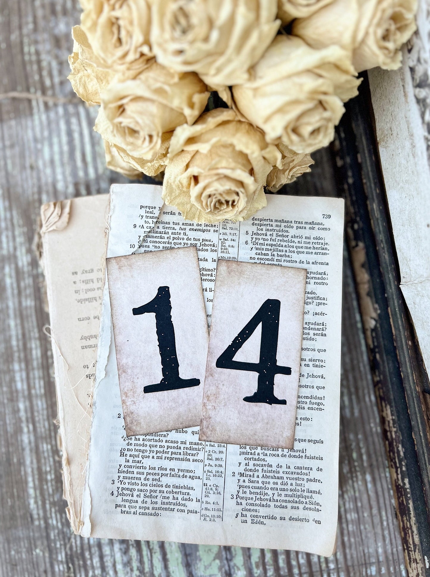 VALENTINE Number 14 Card Set Farmhouse Decor Church Board Hymn