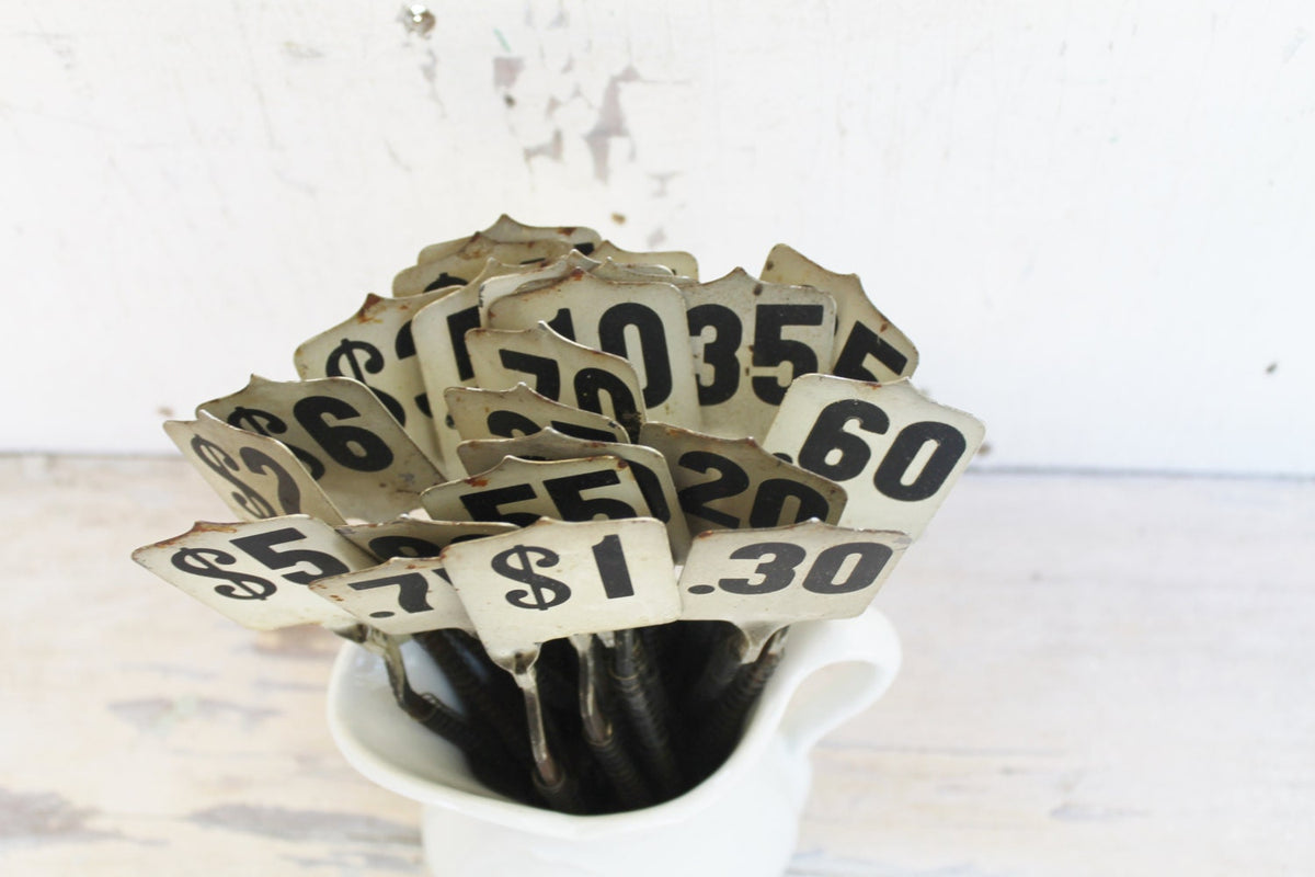 Cash Register Parts Vintage Metal Cash Register Flag Black White Numbers Industrial Farmhouse Decor 50 Cent
