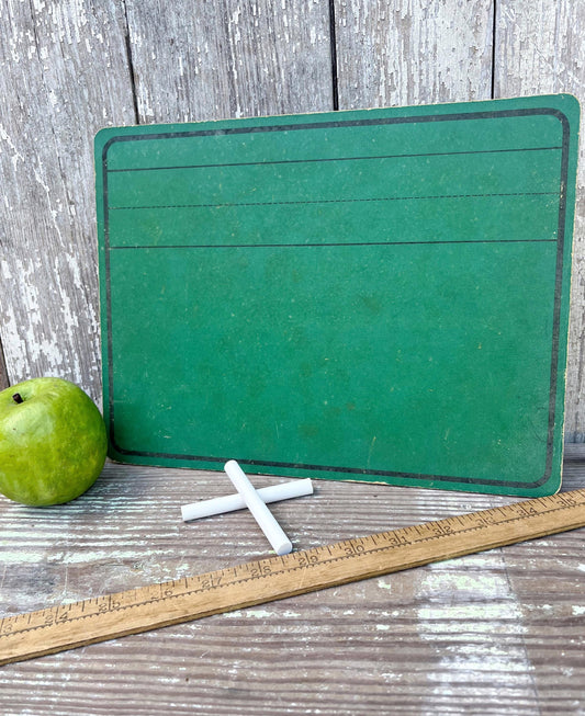 Vintage Chalkboard GREEN Farmhouse School Decor Primitive Fall Back To School